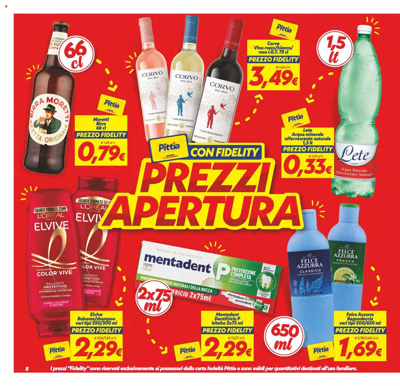 Volantino SuperConveniente del 25/09/2026 | Pagina: 8 | Prodotti: Balsamo, Dentifricio, Acqua, Fiori