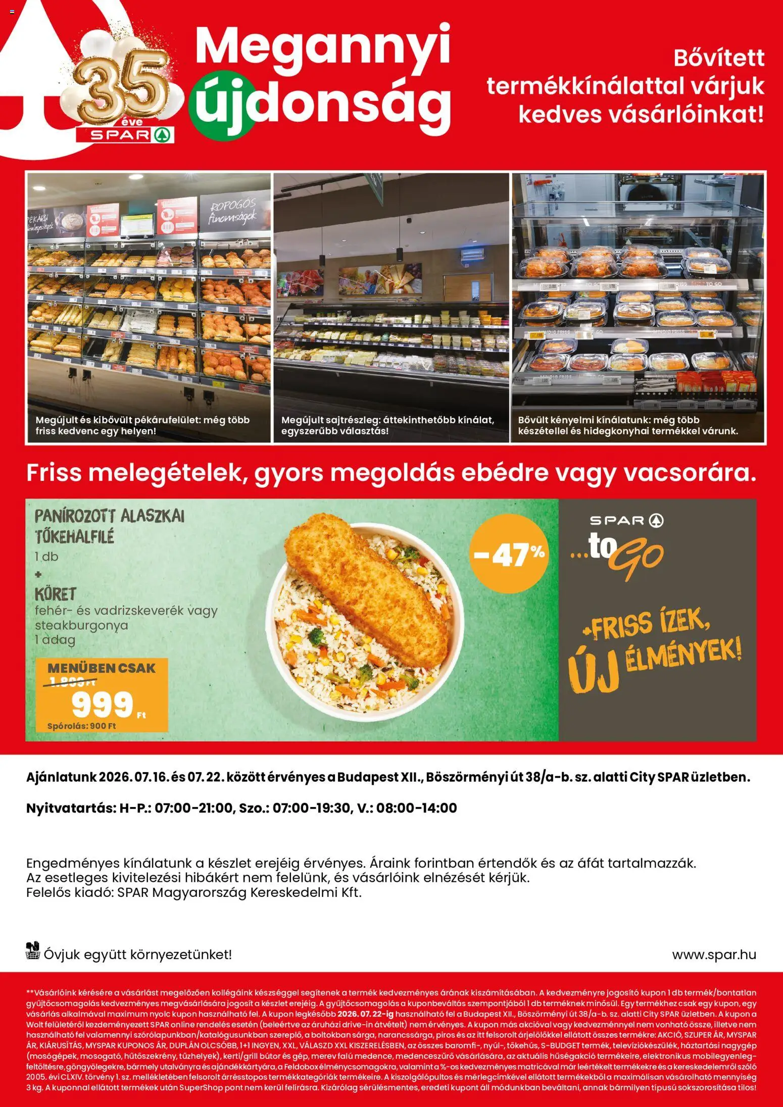 Spar akciós ujság - amely érvényes a következő dátumtól: 2026.07.16. | Oldal: 2 | Termékek: Szőlő, Bútor, Alaszkai tőkehalfilé