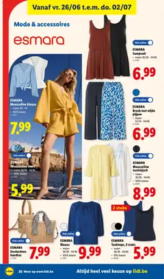 Lidl Folder week 26 - Voorbeeld van een folder van Lidl, geldig van 22.06.2026 | Pagina: 26 | Producten: Handtas, Blouse, Broek