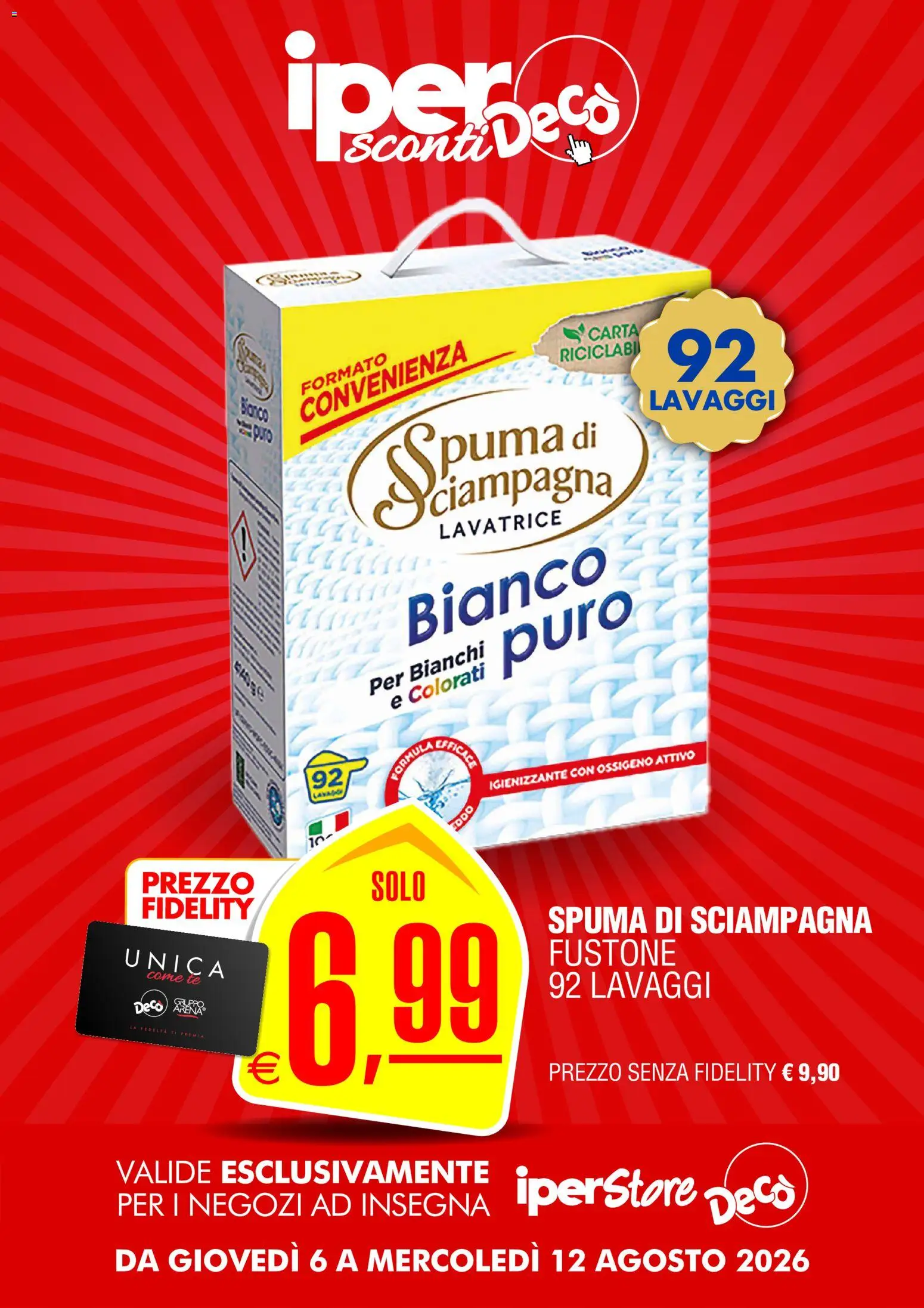 Volantino Decò del 06/08/2026 | Pagina: 9 | Prodotti: Tè, Lavatrice