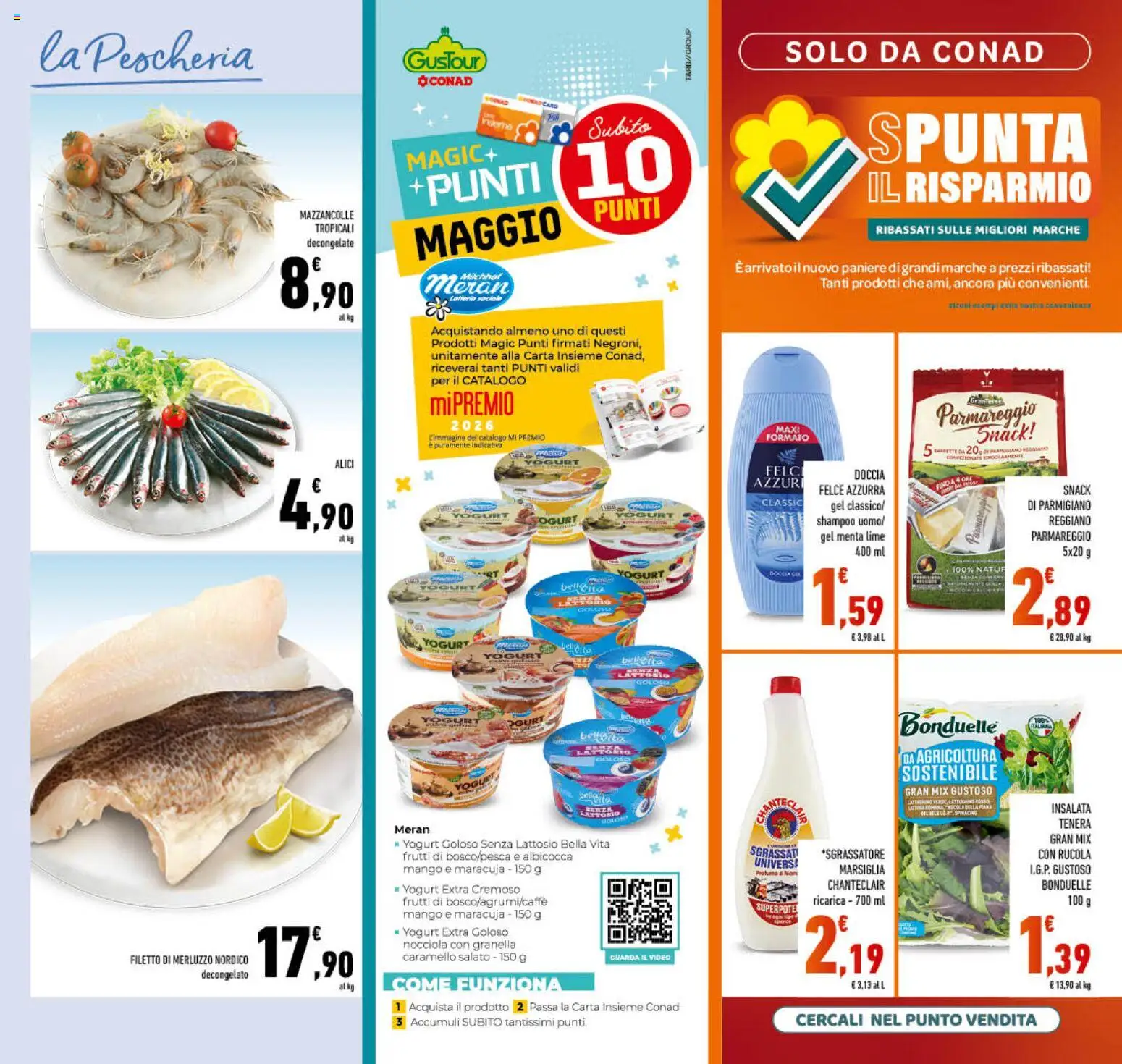 Volantino Conad del 06.05.2026 | Pagina: 7 | Prodotti: Shampoo, Yogurt, Mazzancolle, Mango