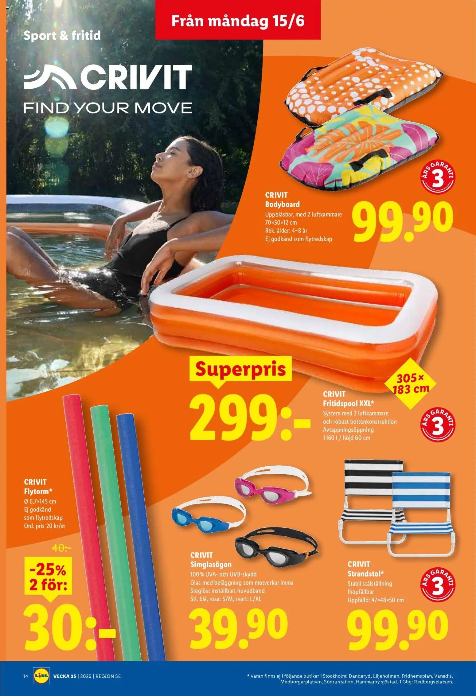Lidl reklamblad aktuell från 15.06.2026 | Sida: 16 | Produkter: Simglasögon