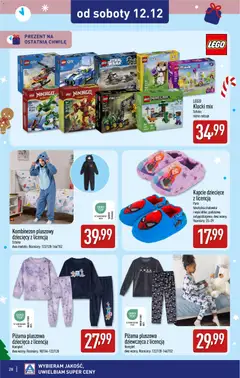 Pogląd oferty "Aldi gazetka - Zabawki dla każdego" - ważna od 31.10.2026 | Strona: 28 | Produkty: Piżama, Kapcie, Lego, Lego Minecraft