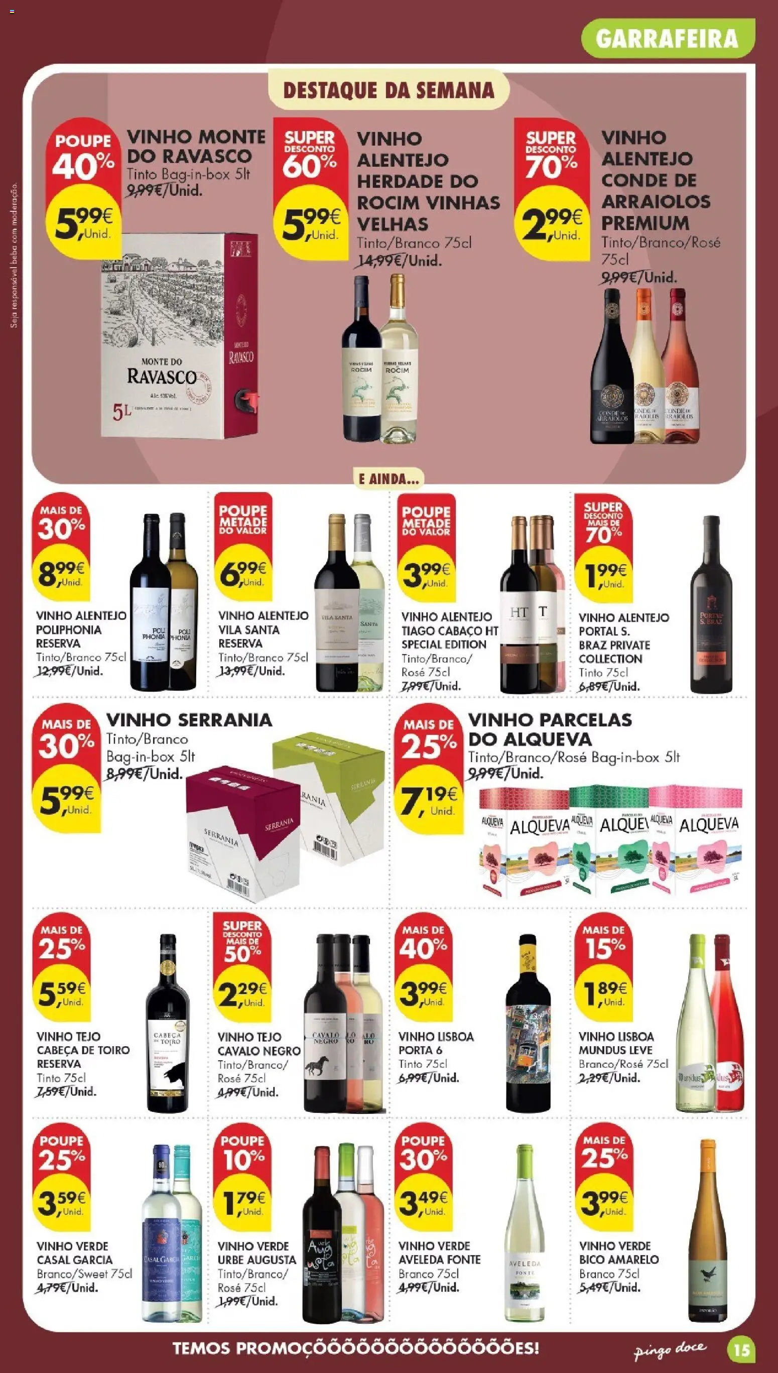 Pingo DocePoupe Esta Semana Madeira │ válido de 19.05.2026 | Página: 15 | Produtos: Porta, Vinho