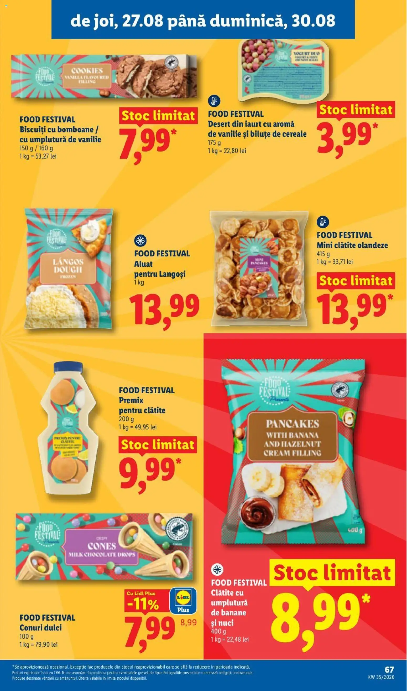 Noul catalog Lidl – valabil de la 24.08.2026 | Pagină: 67 | Produse: Clătite, Iaurt, Cereale, Plus