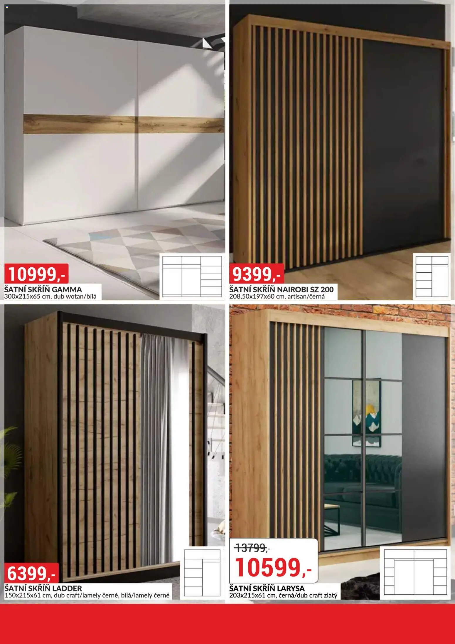 BAUMAX leták - Moderní bydlení od 01.09.2026 | Strana: 18 | Produkty: Šatní skříň, Skříň
