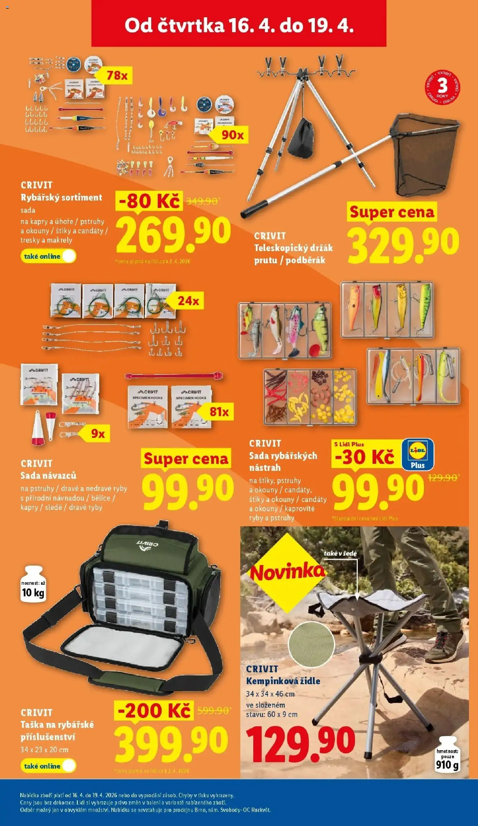 Lidl aktuální leták od 16.04.2026 | Strana: 35 | Produkty: Ryby, Taška, Židle