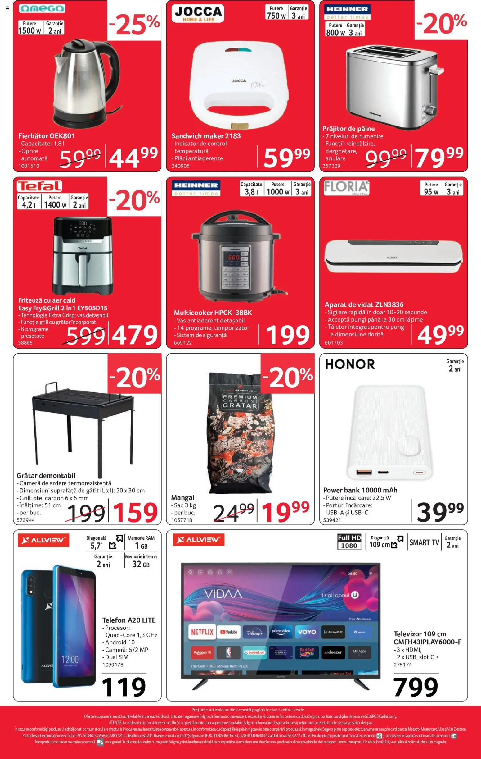 Noul catalog Selgros – valabil de la 04.09.2026 | Pagină: 20 | Produse: Telefon, Friteuza cu aer cald, Red Bull, Sac