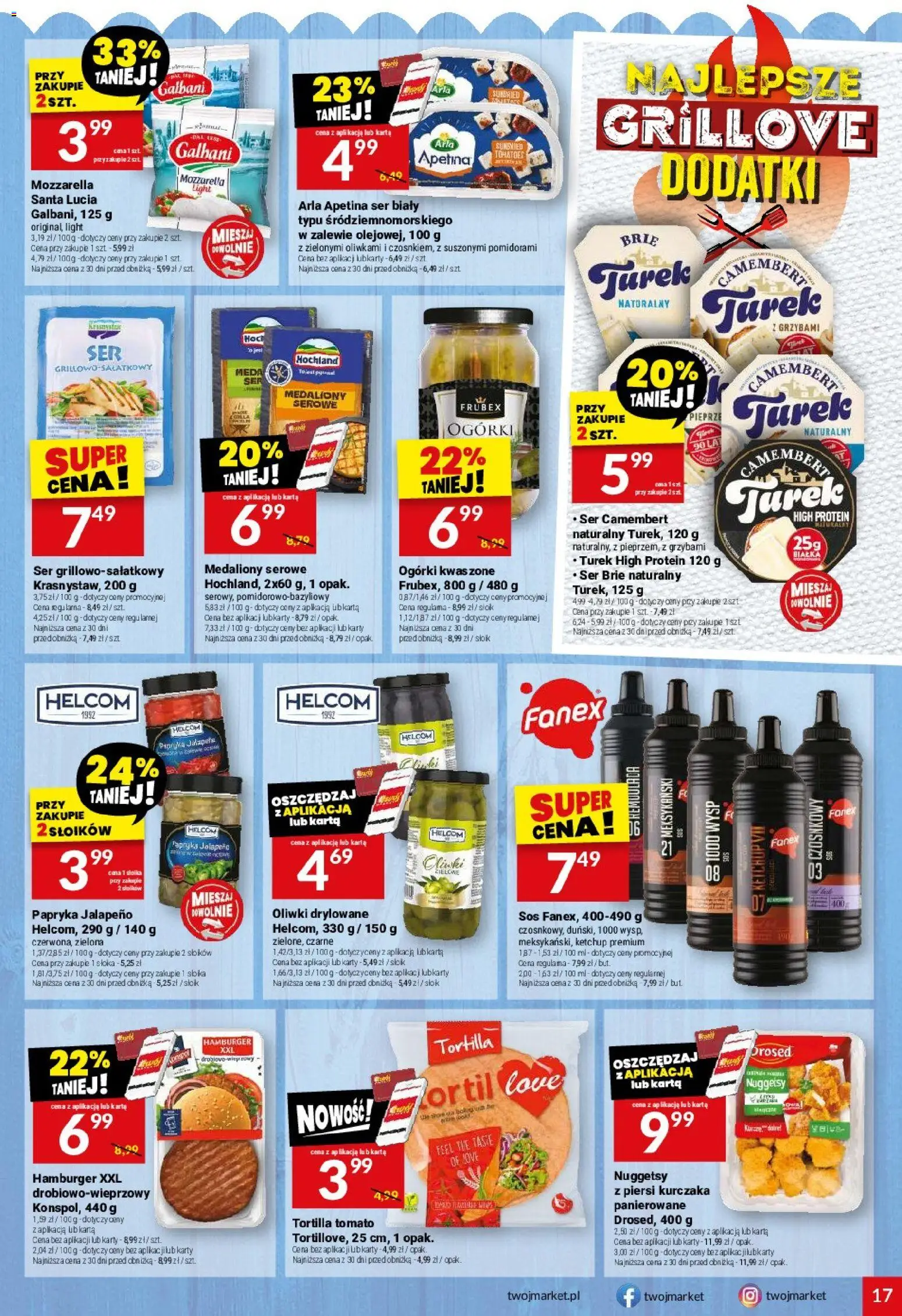 Twój Market gazetka od 22.07.2026 | Strona: 17 | Produkty: Karta, Papryka, Ogórki, Sos