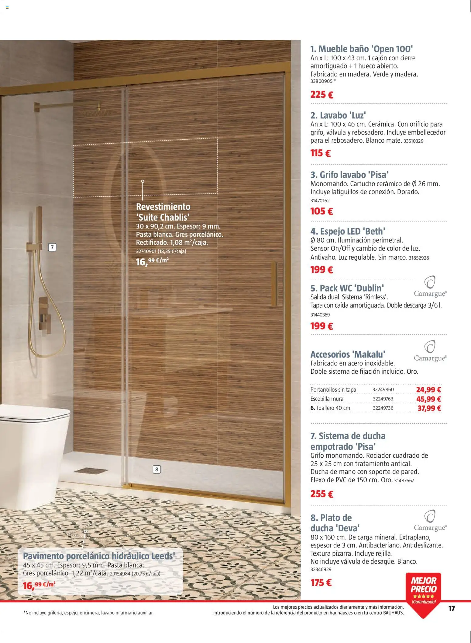 Bauhaus folleto Renueva │ válido desde el 02.03.2026 | Página: 17 | Productos: Toallero, Galette de chaise, Baño, Ducha