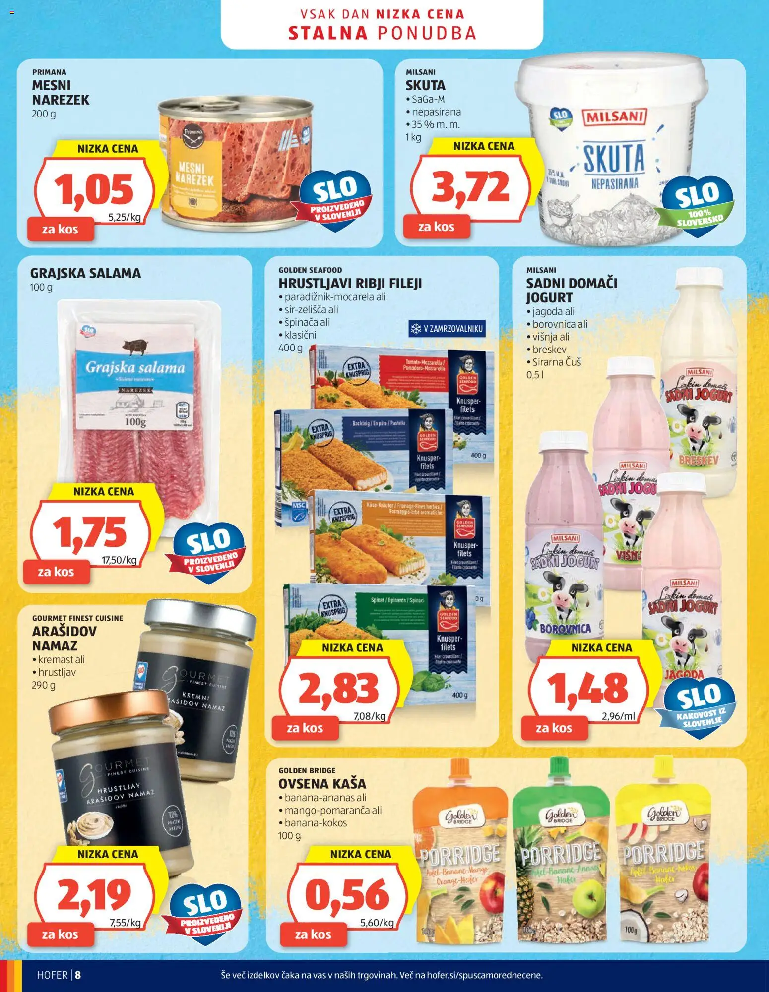 Hofer SI katalog | vrijedi od 07.10.2026 | Stranica: 8 | Proizvodi: Jogurt, Salama, Kaša, Namaz