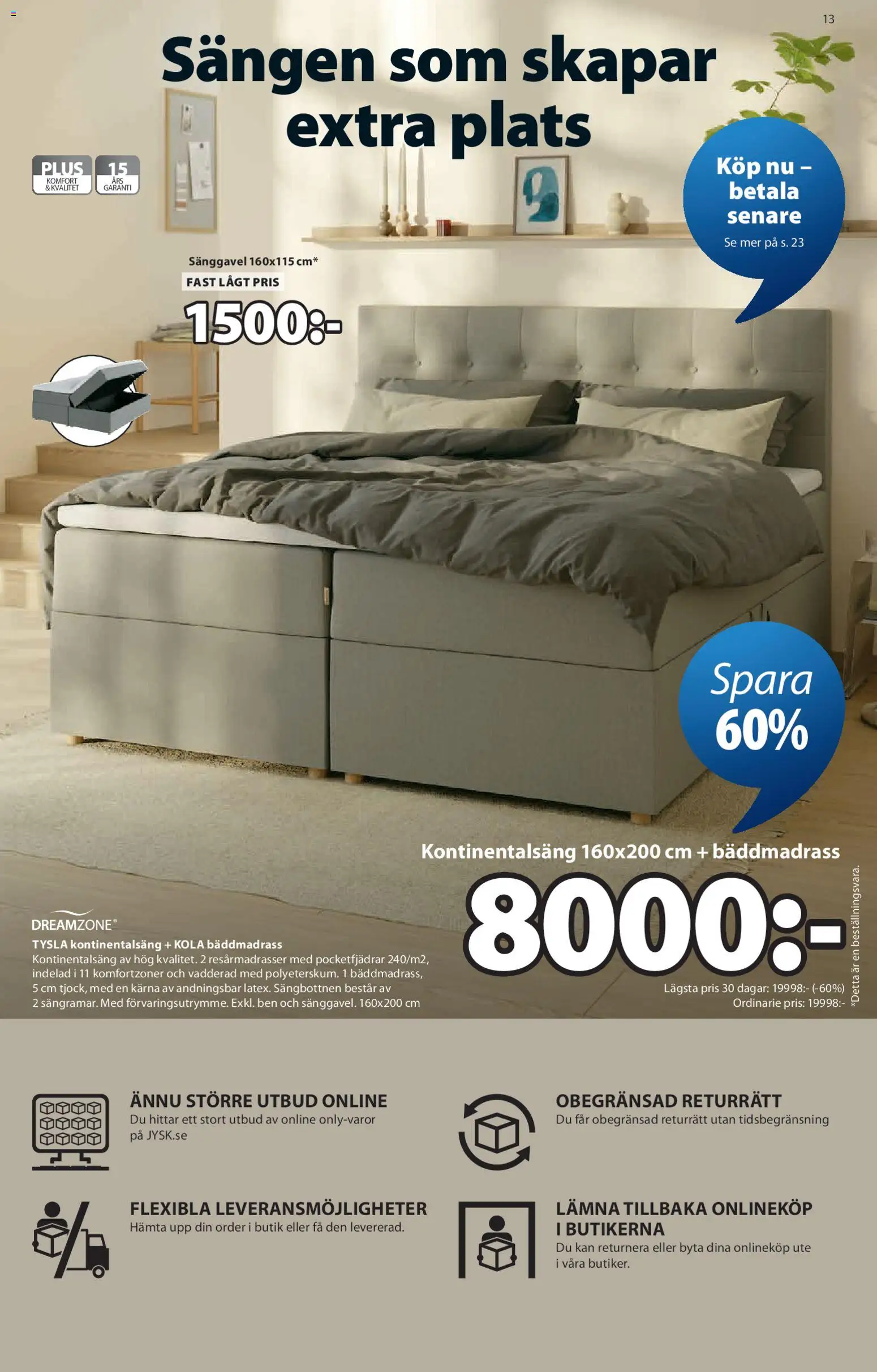 JYSK reklamblad aktuell från 07/09/2026 | Sida: 13 | Produkter: Ben, Bäddmadrass