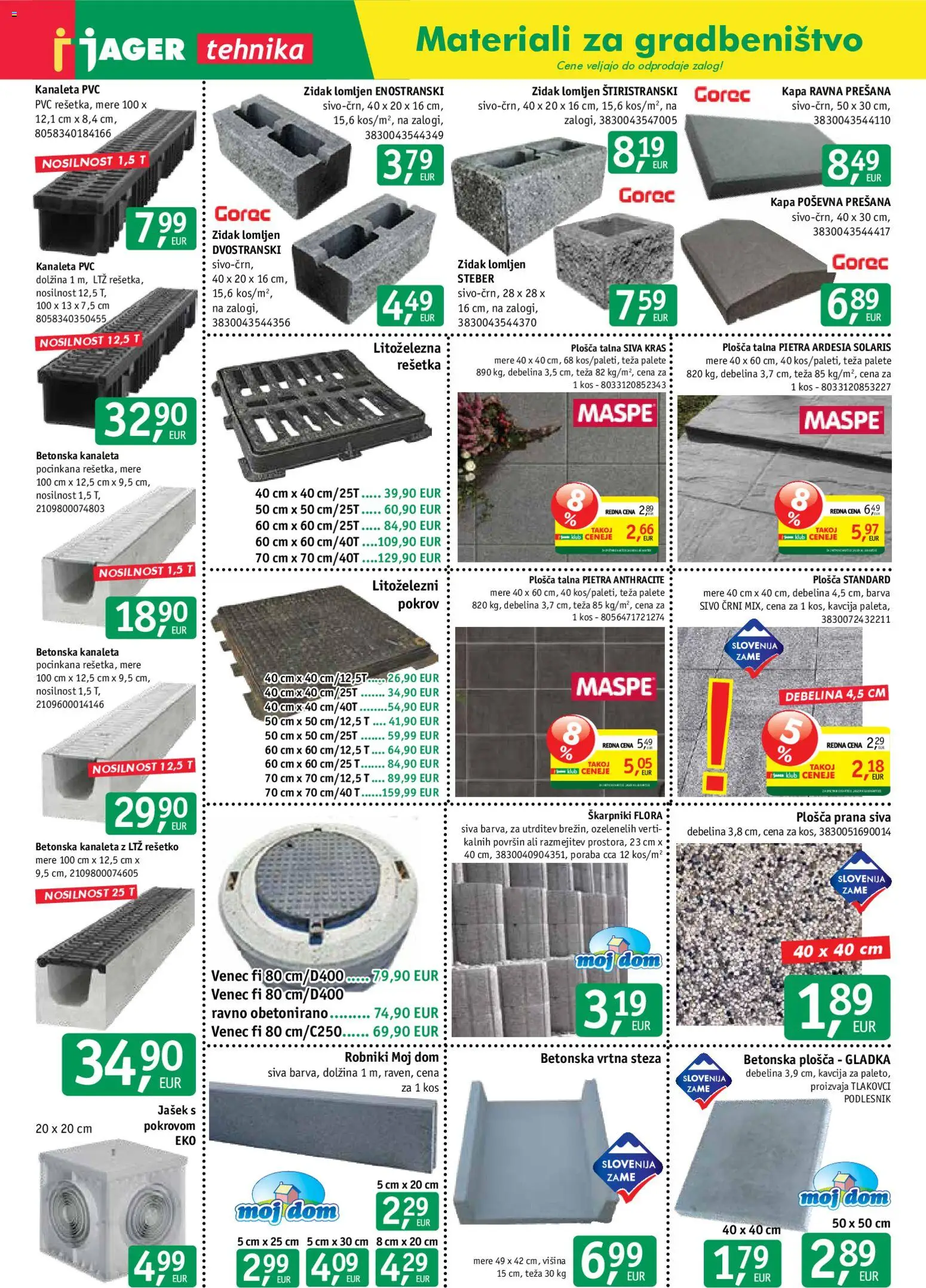 Novi Jager katalog ponudbe – veljaven od 10.06.2026 | Stran: 6 | Izdelki: Kos, Barva, Zidak, Kapa