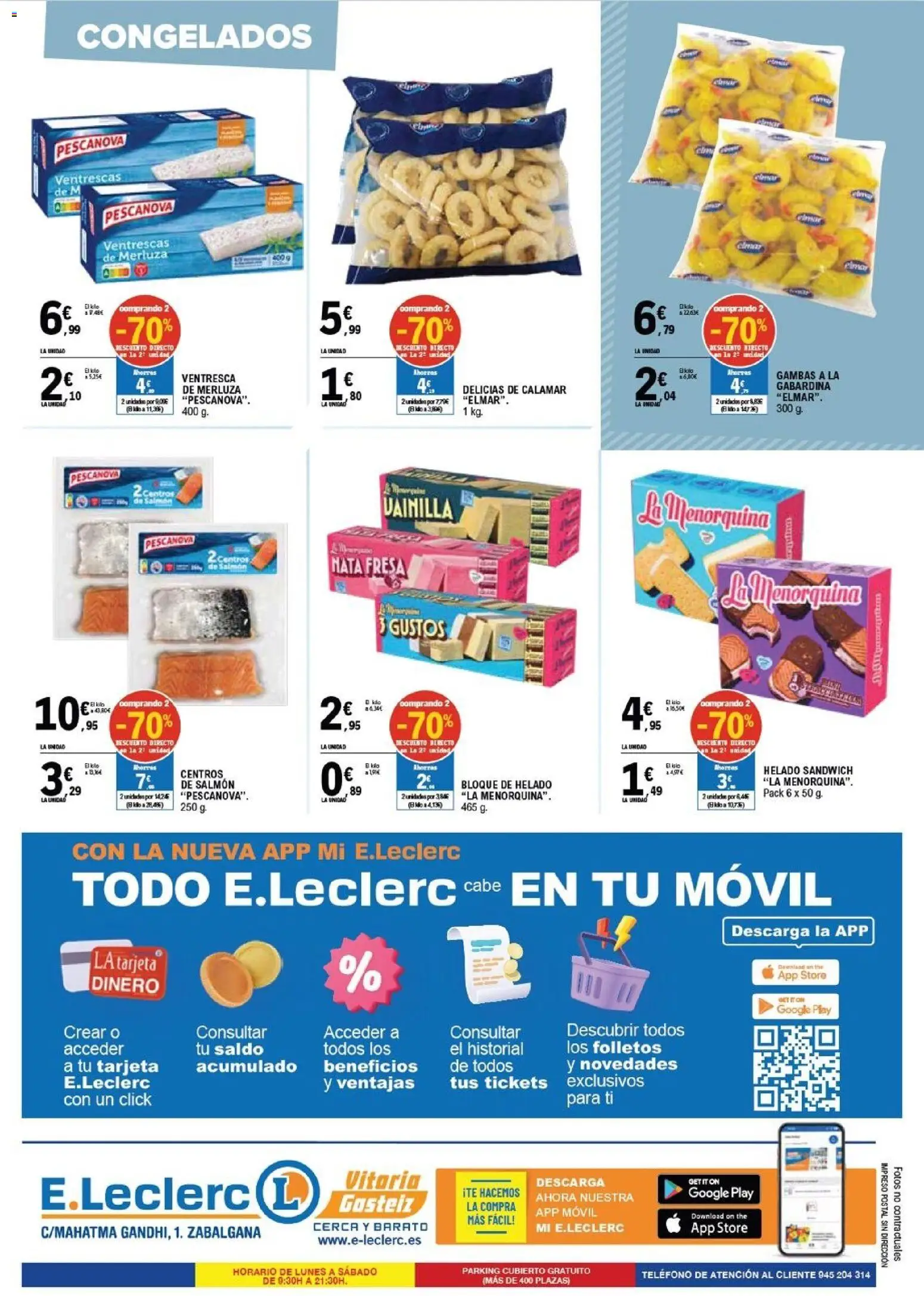 E.Leclerc Vitoria │ válido desde el 08/07/2026 | Página: 12 | Productos: Helado, Teléfono