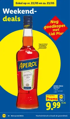 APEROL SPRITZ Aperitivo*, 11% vol., 70 cl - Voorbeeld van een folder van Lidl, geldig van 18.05.2026 | Pagina: 34