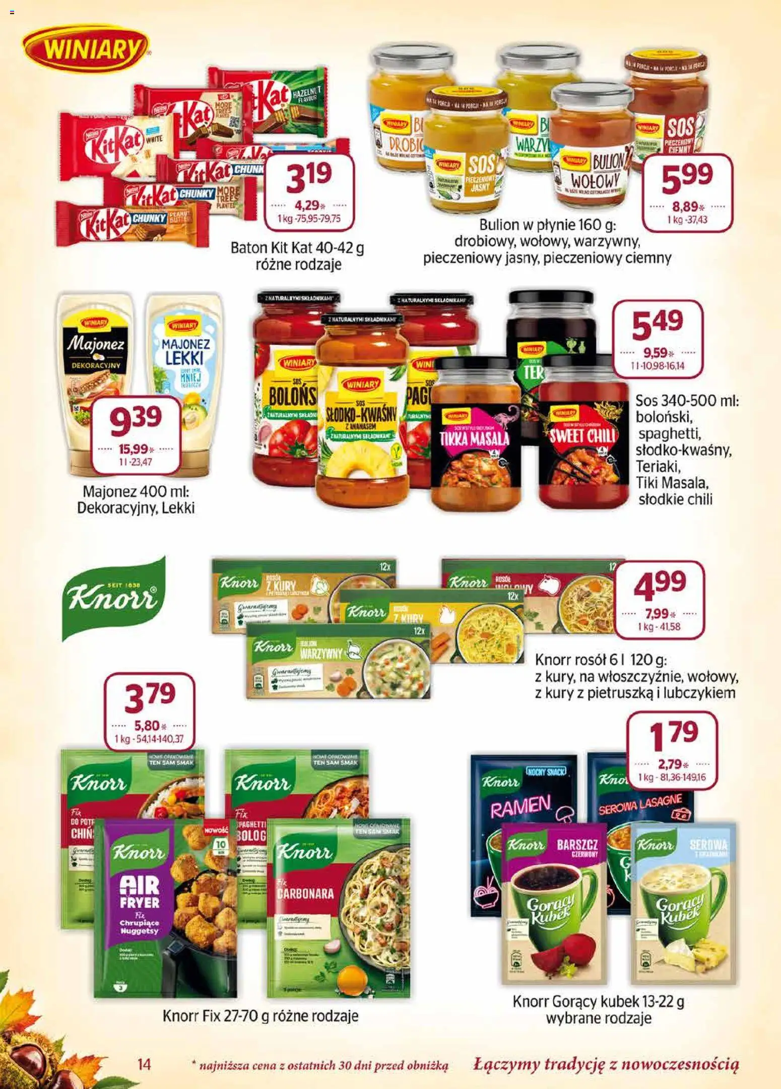 Społem gazetka od 01.10.2026 | Strona: 14 | Produkty: Barszcz, Lasagne, Nuggetsy, Sos