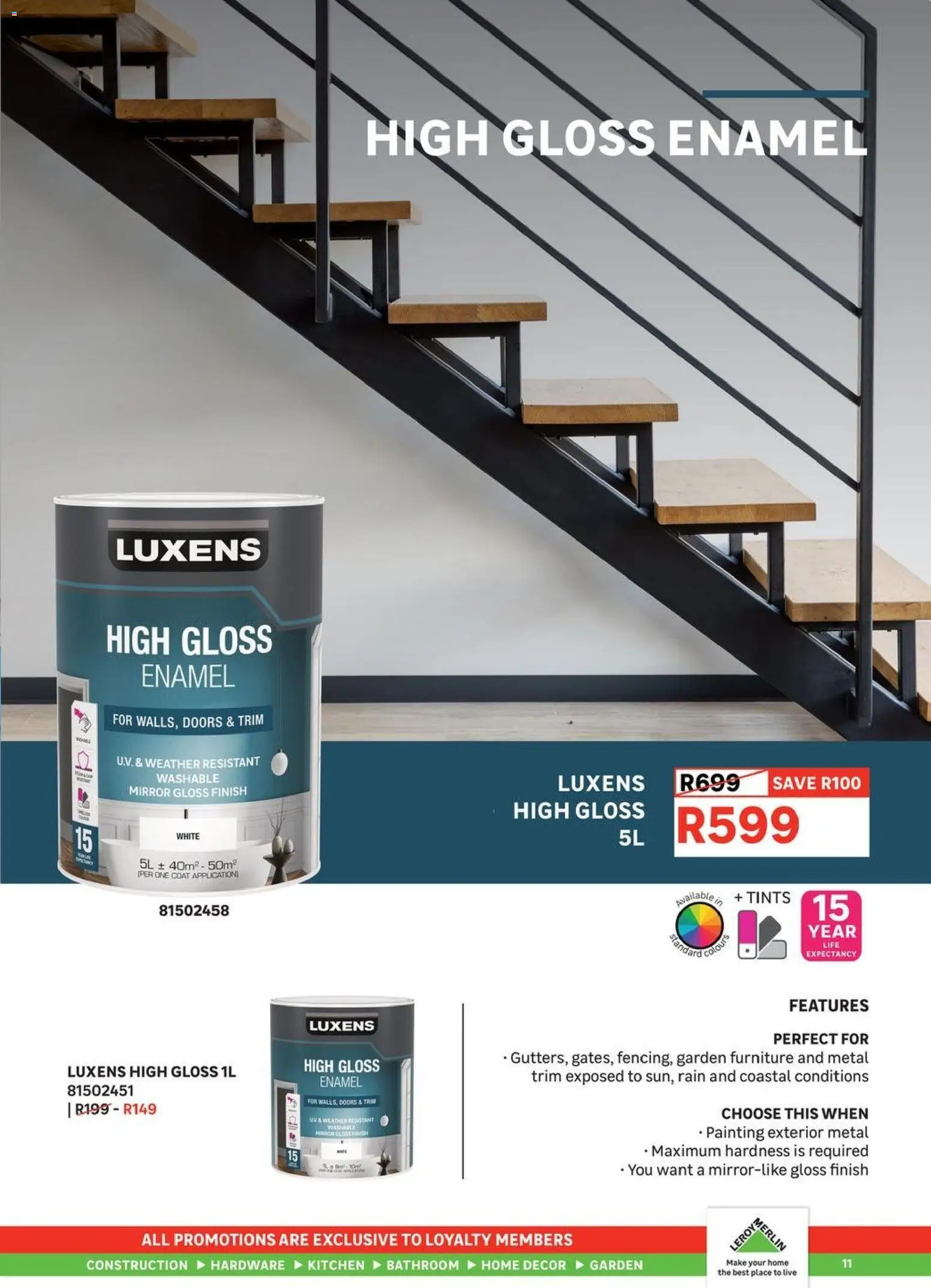 New Leroy Merlin catalogue – valid from 15.05.2026 | Page: 11 | Products: Gloss, Coat, Mirror, Enamel