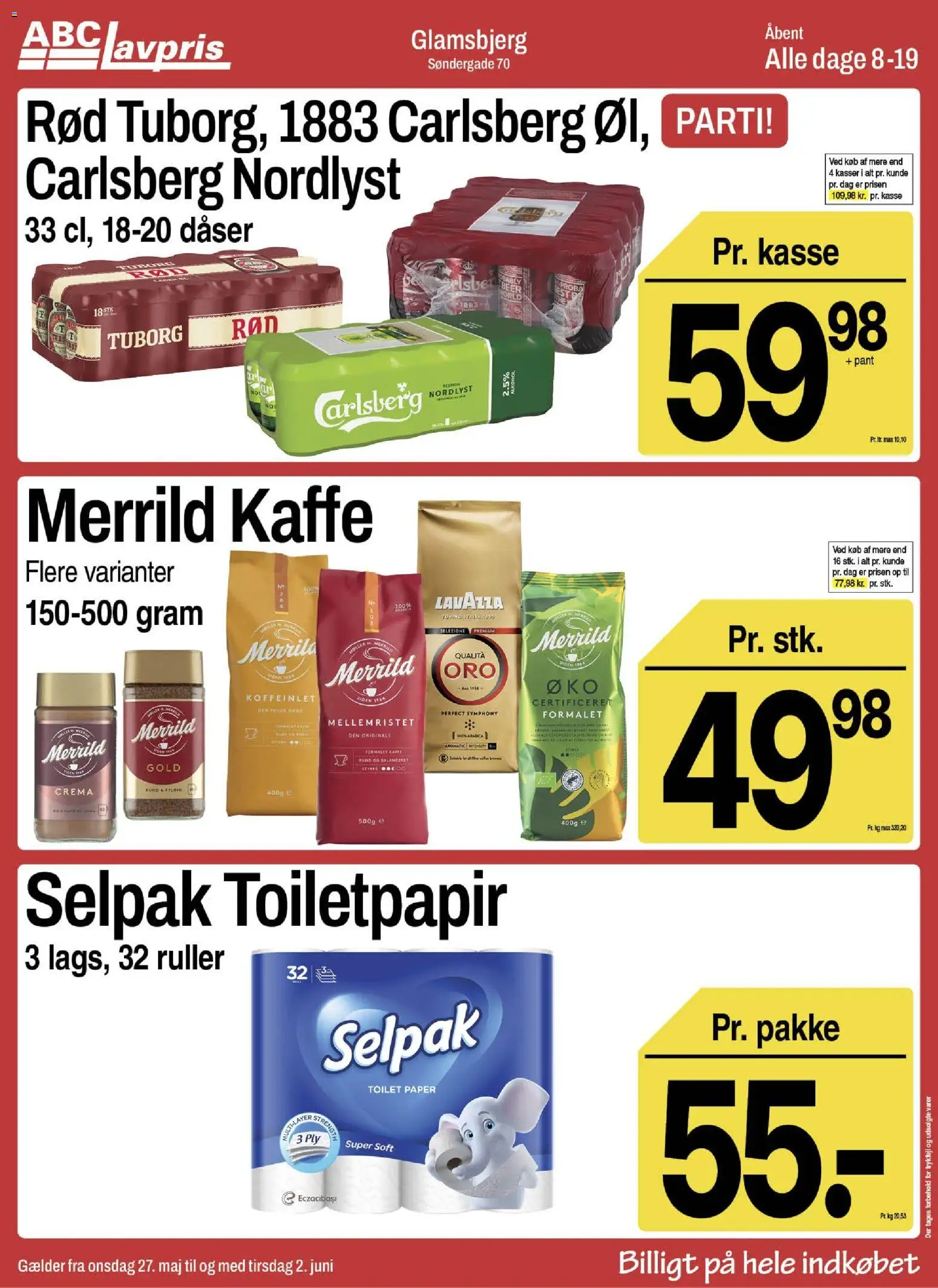 Abc Lavpris tilbudsavis – gyldig fra 27.05.2026 | Side: 2 | Produkter: Kaffe, Toilet