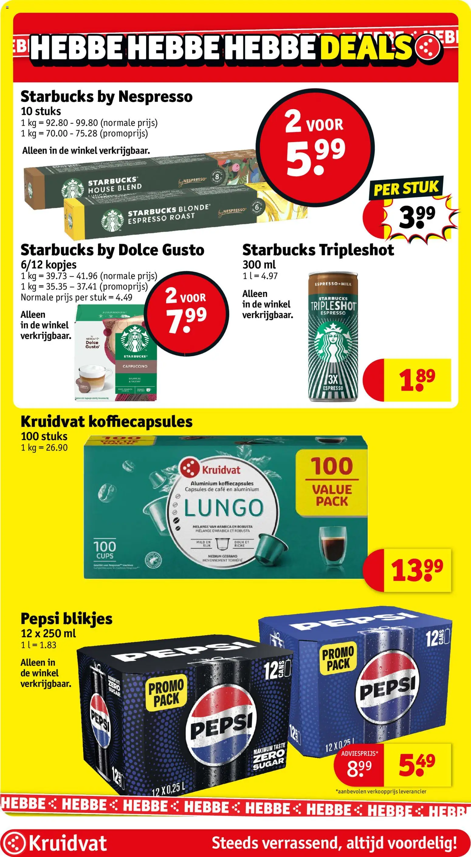 {H1} | Pagina: 61 | Producten: Pepsi, Nescafe, Cappuccino, Koffiecapsules