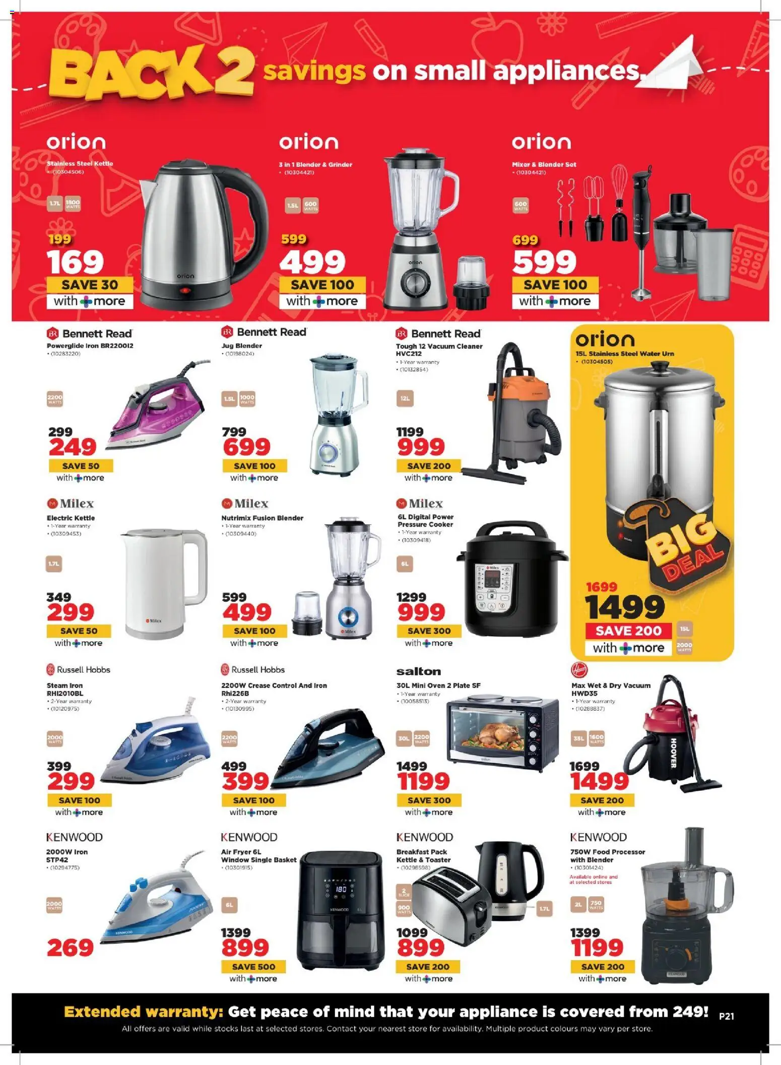 New HiFi Corp catalogue – valid from 04/02/2026 | Page: 21 | Products: Iron, Blender, Food processor, Water