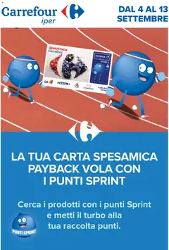 Anteprima del volantino Carrefour volantino Iper - Punti Sprint Payback valido a partire dal 04/09/2026