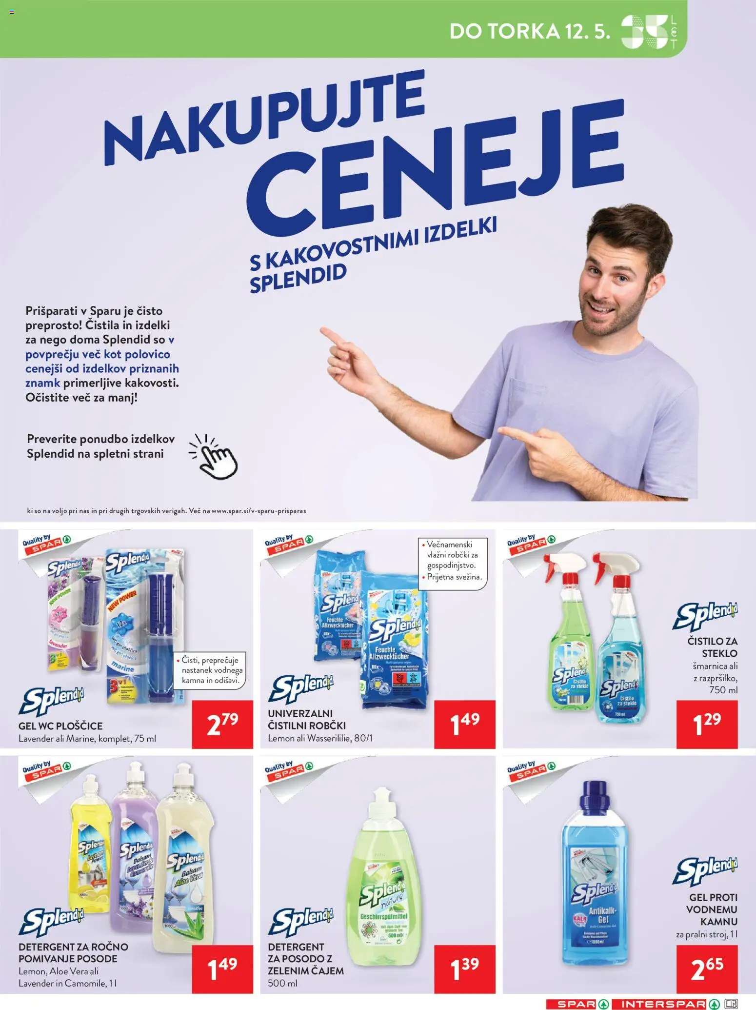 Novi Spar katalog ponudbe – veljaven od 06.05.2026 | Stran: 31 | Izdelki: Čistila, Robčki, Ploščice, Detergent
