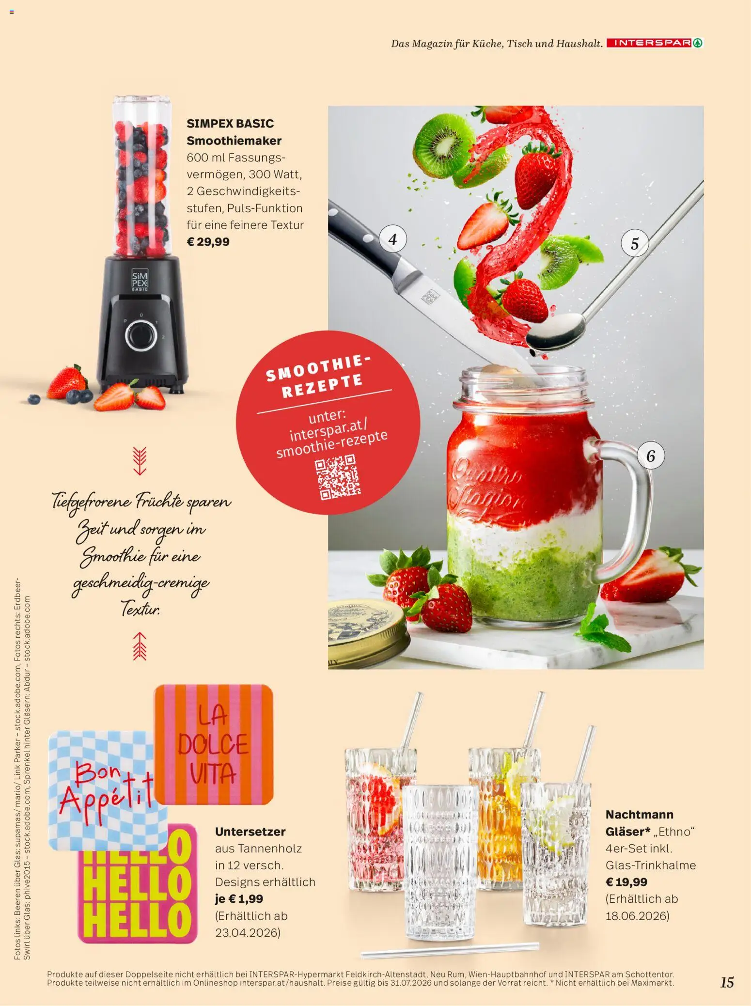 Interspar Mein Zuhause Magazin  gültig ab 07.04.2026 | Seite: 15 | Produkte: Tisch