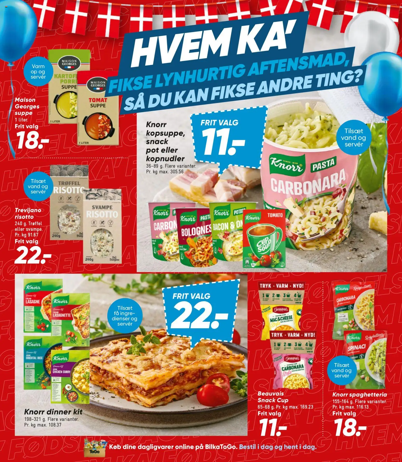 Bilka tilbudsavis – gyldig fra 04/09/2026 | Side: 24 | Produkter: Pasta, Bacon, Suppe, Lasagne