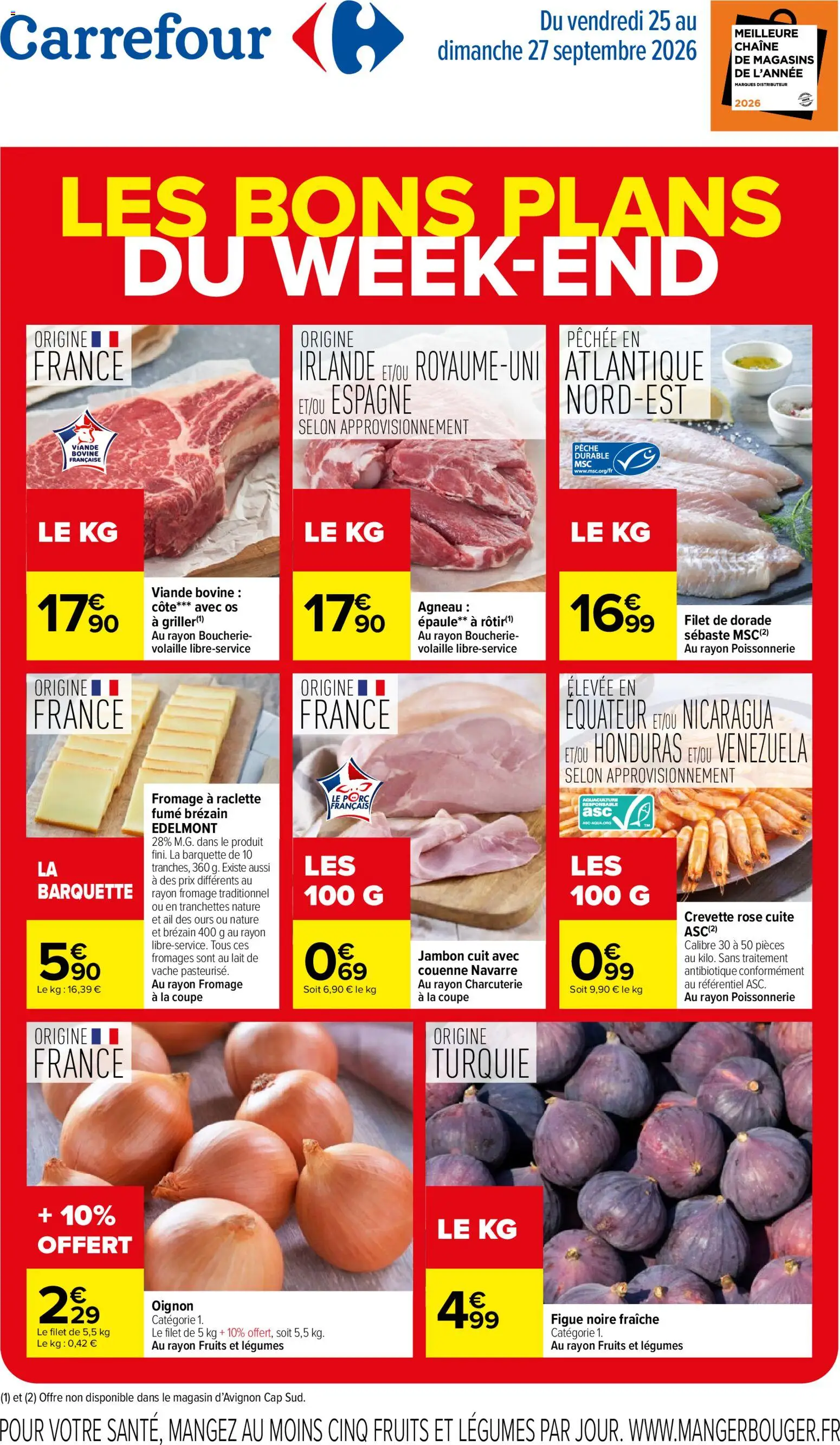 {H1} | Page: 1 | Produits: Pêche, Agneau, Fruits, Oignon