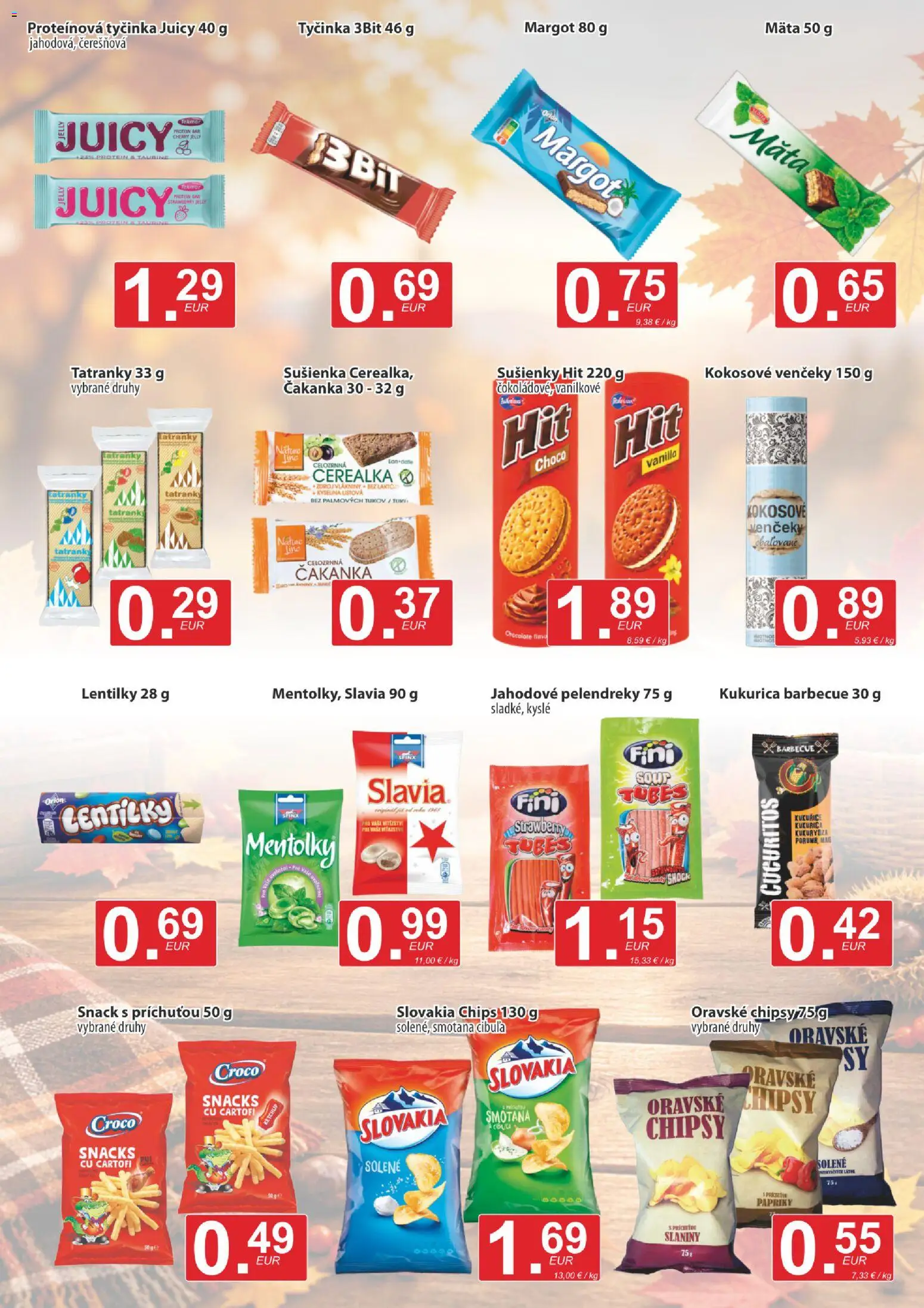 Nové CBA Verex akcie – leták je platný od 17.09.2026 | Strana: 9 | Produkty: Venčeky, Smotana, Chipsy, Kukurica