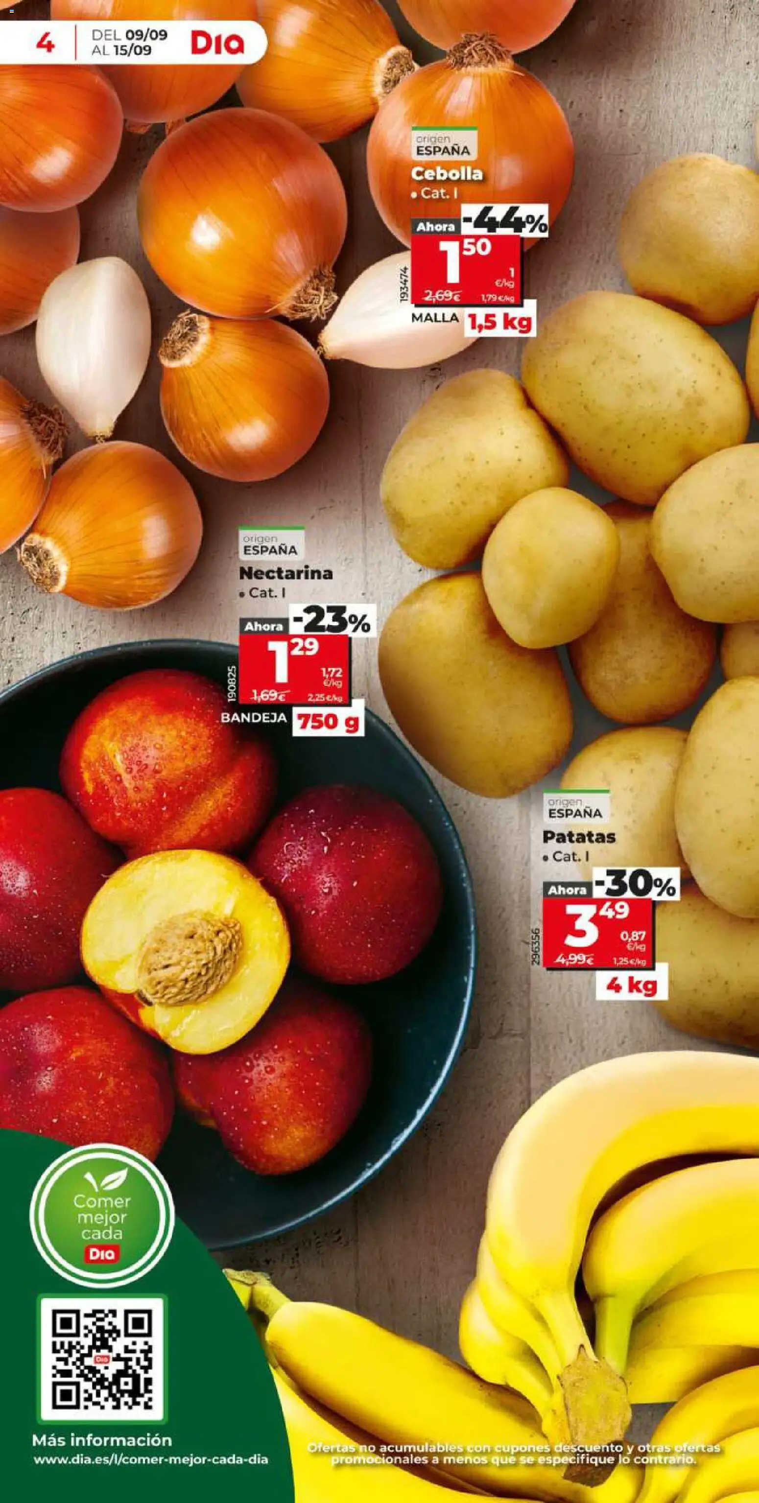 Dia - folleto │ válido desde el 09/09/2026 | Página: 4 | Productos: Cebolla, Patatas, Bandeja