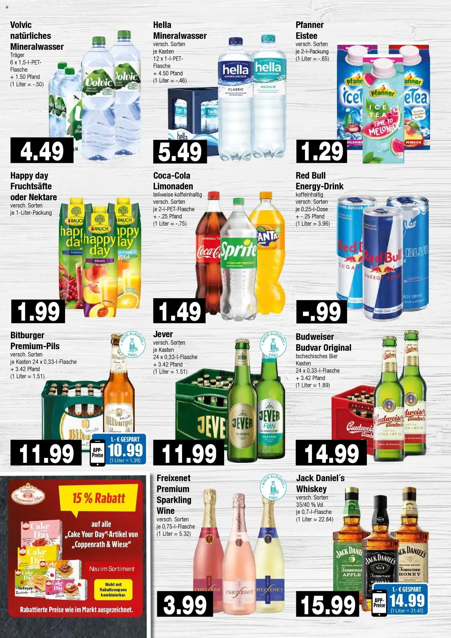Edeka Prospekt Hamburg (ab 12.10.2026) » Angebote Online | Seite: 7 | Produkte: Mineralwasser, Zucker, Budweiser, Whiskey