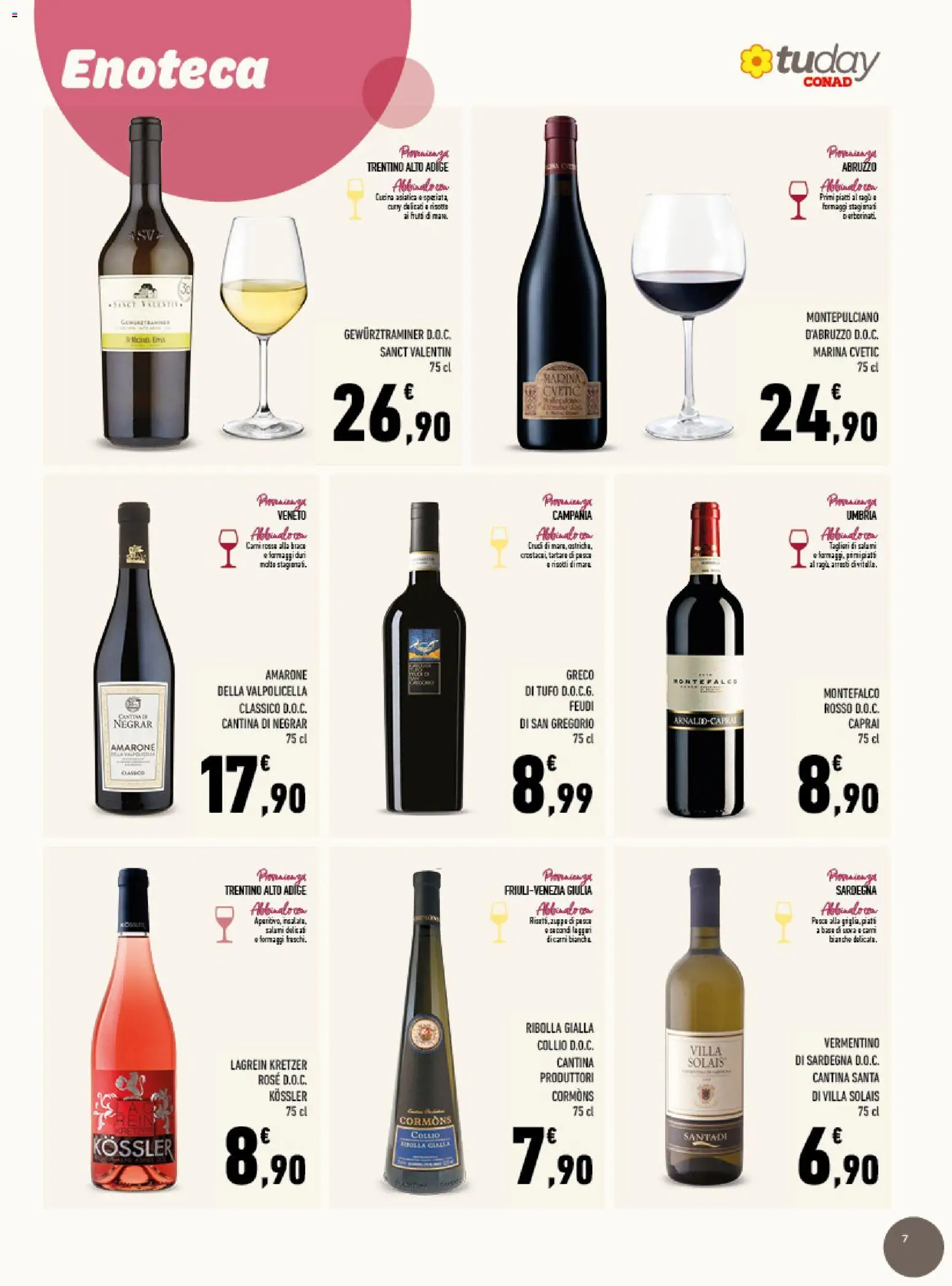 Volantino Conad del 12/08/2026 | Pagina: 7 | Prodotti: Arrosto, Pesce, Zuppe, Enoteca