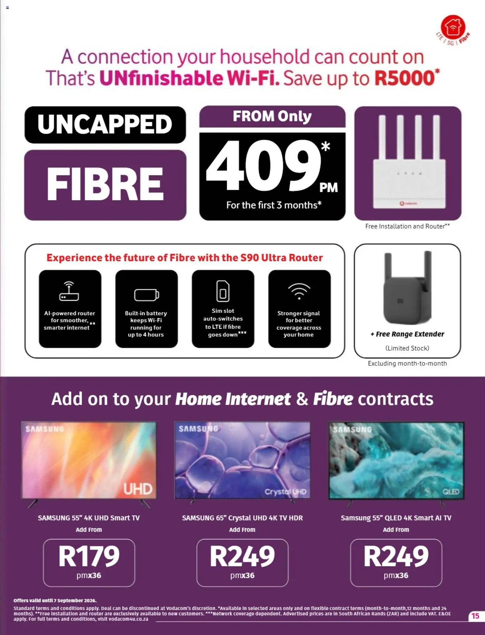 New Vodacom catalogue – valid from 07/08/2026 | Page: 15 | Products: Sim, Router, Battery, Stock