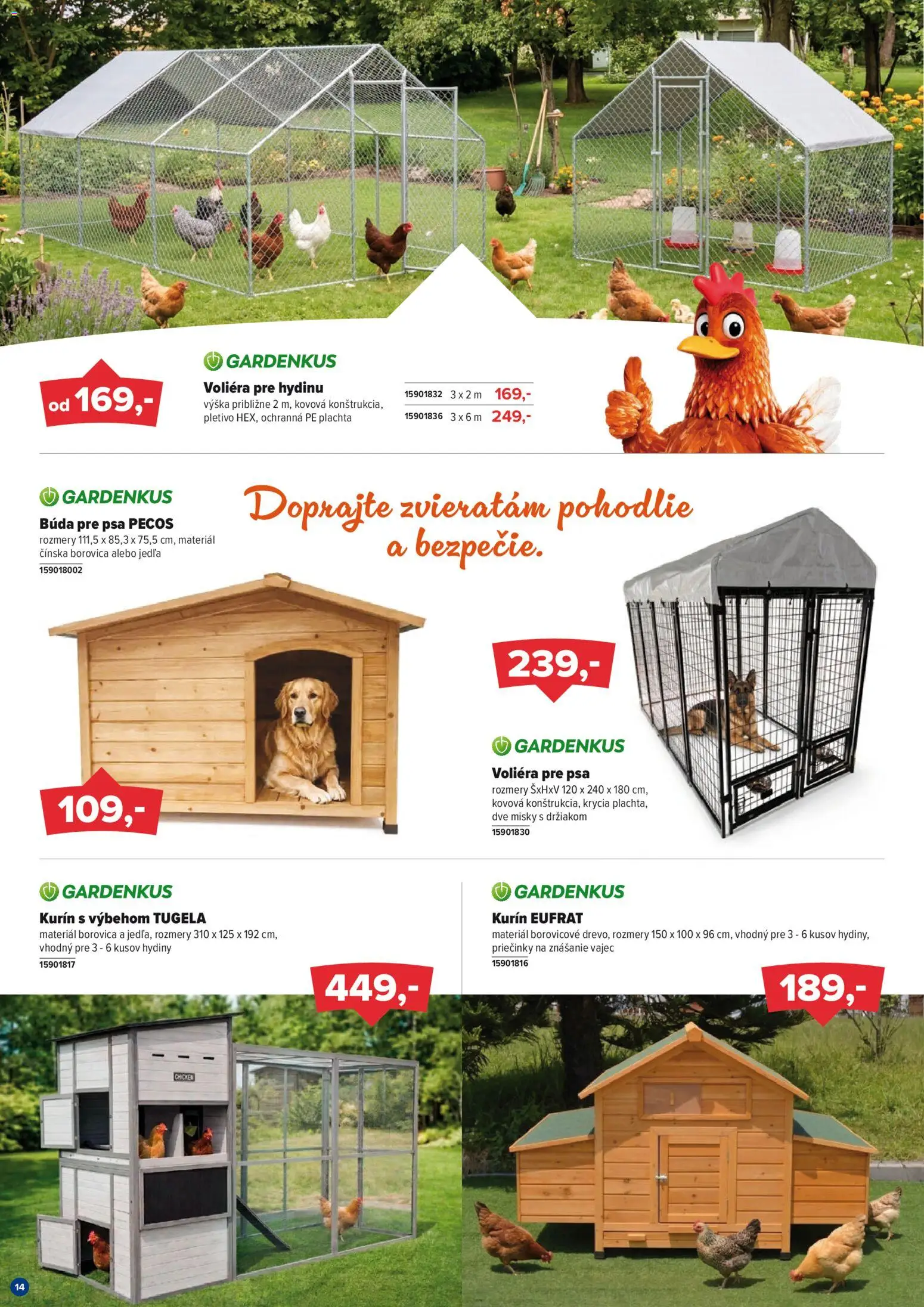 Nové Kinekus akcie – leták je platný od 01.05.2026 | Strana: 14 | Produkty: Plachta, Pletivo