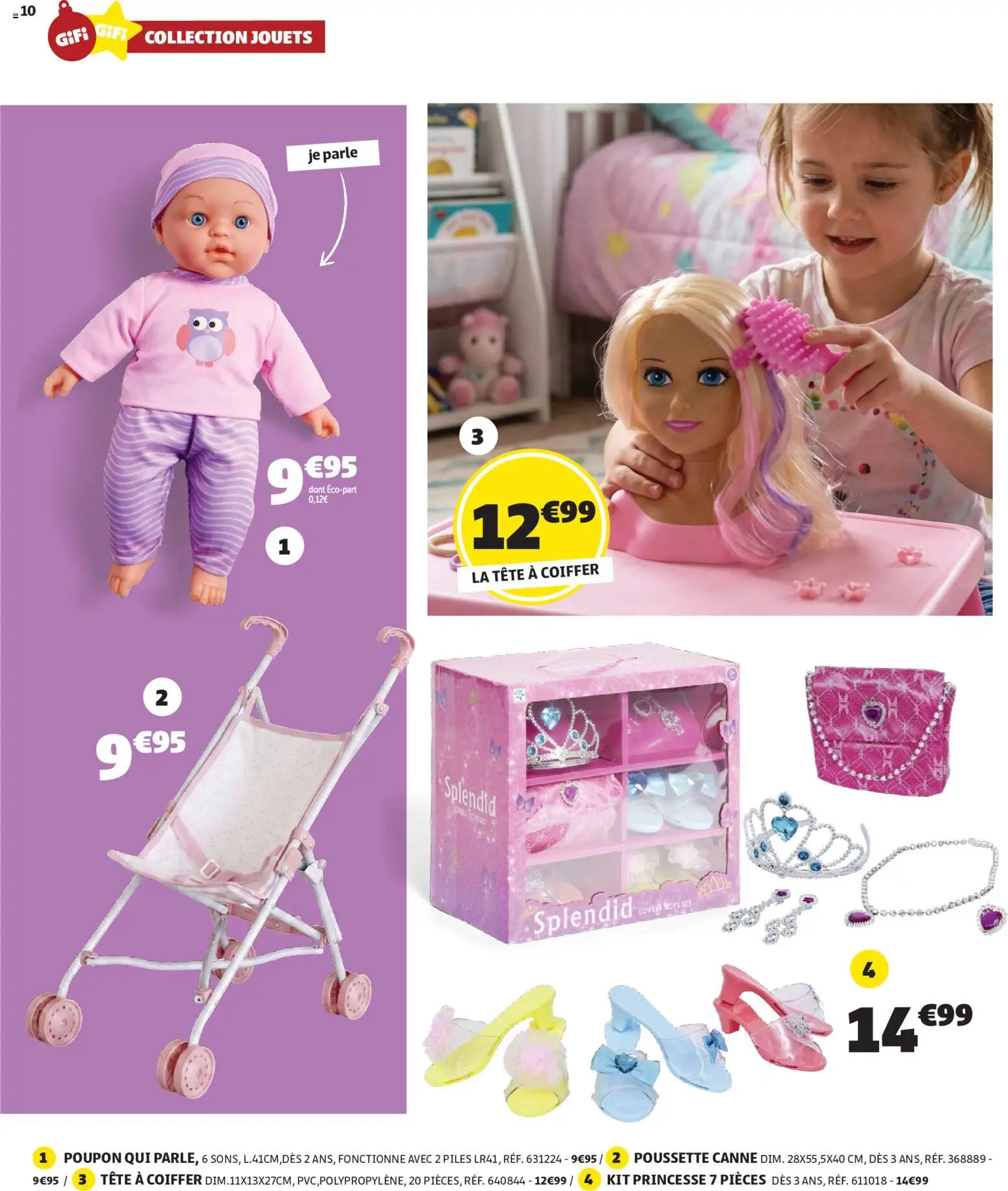 {H1} | Page: 10 | Produits: Tête à coiffer, Jouets, Piles