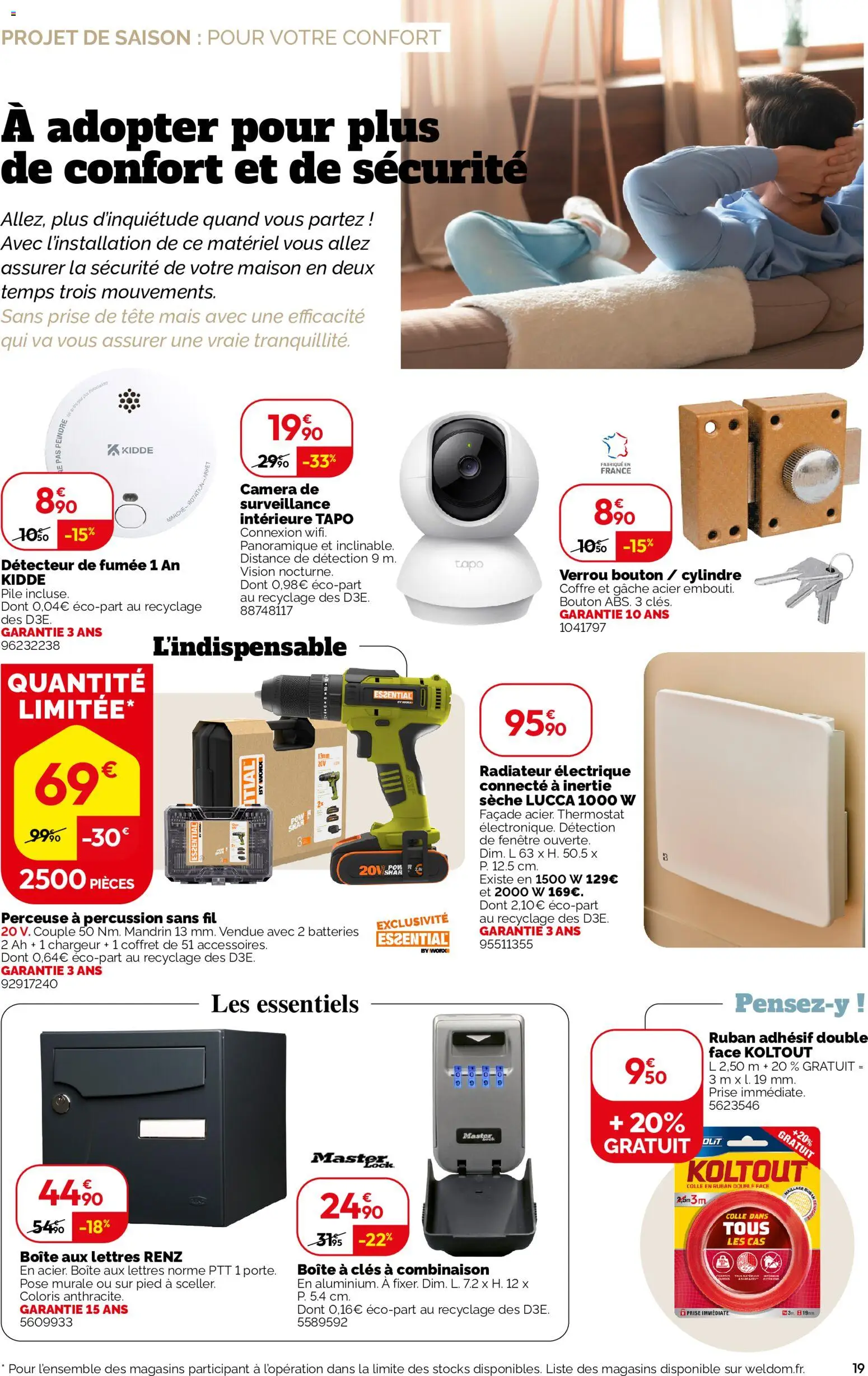 {H1} | Page: 19 | Produits: Boîte à clés, Prise, Caméra, Camera de surveillance