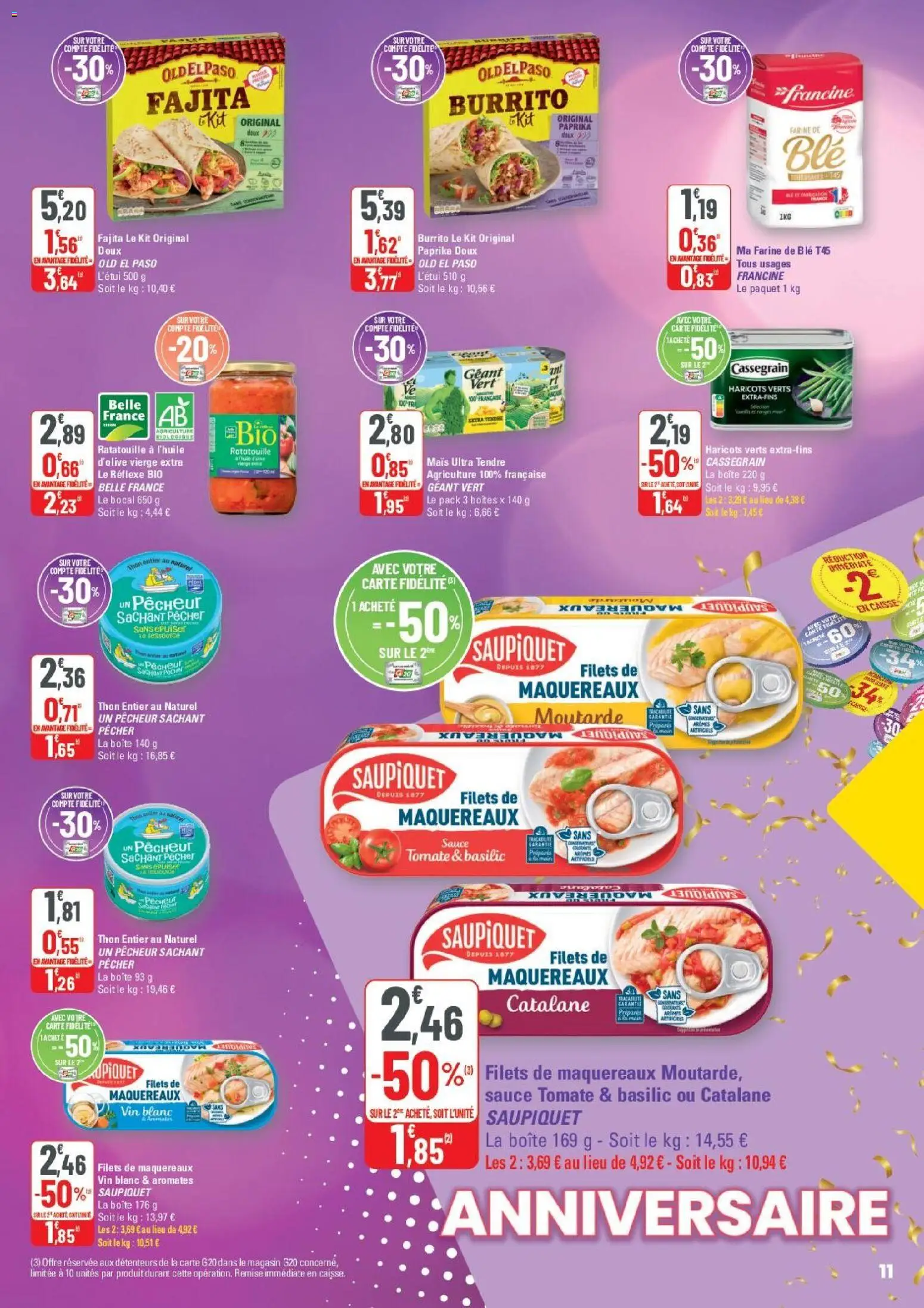 {H1} | Page: 12 | Produits: Paprika, Thon, Moutarde, Vin
