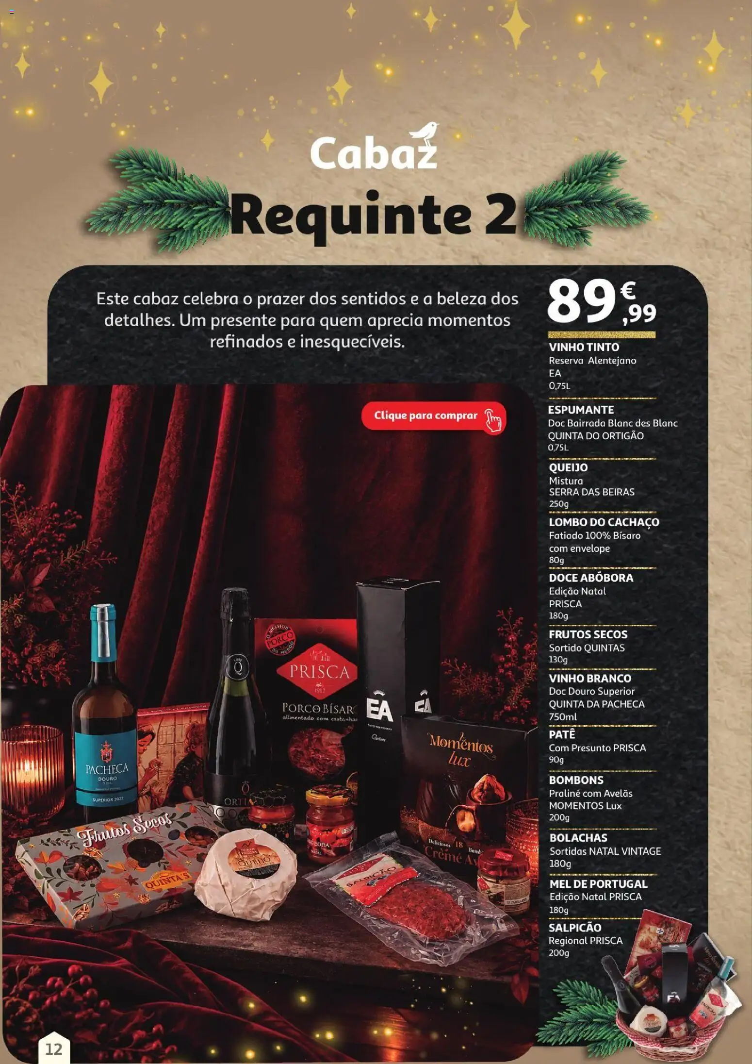 Auchan Cabazes de Natal 2026 │ válido de 01/11/2026 | Página: 12 | Produtos: Espumante, Salpicão, Abóbora, Patê