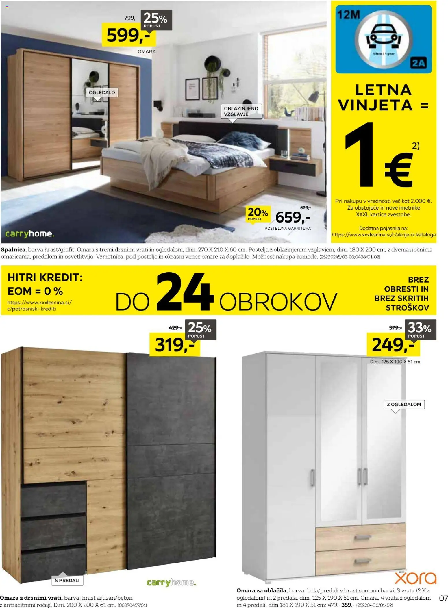 Novi XXXL Lesnina katalog ponudbe – veljaven od 07.04.2026 | Stran: 7 | Izdelki: Postelja, Omara, Ogledalo, Barva