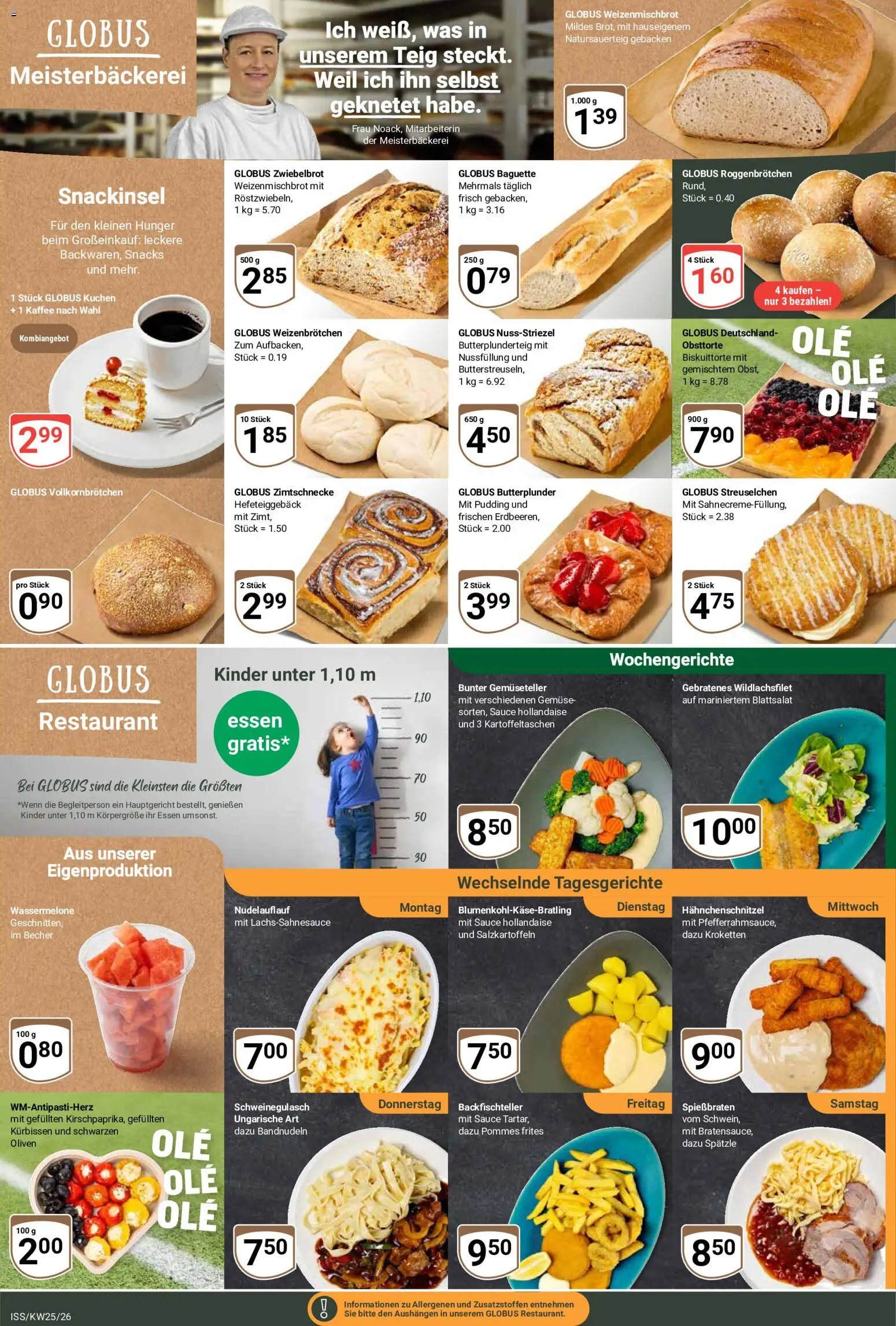 Globus Prospekt – gültig ab 15.06.2026 | Seite: 6 | Produkte: Schweinegulasch, Kaffee, Pommes, Kuchen