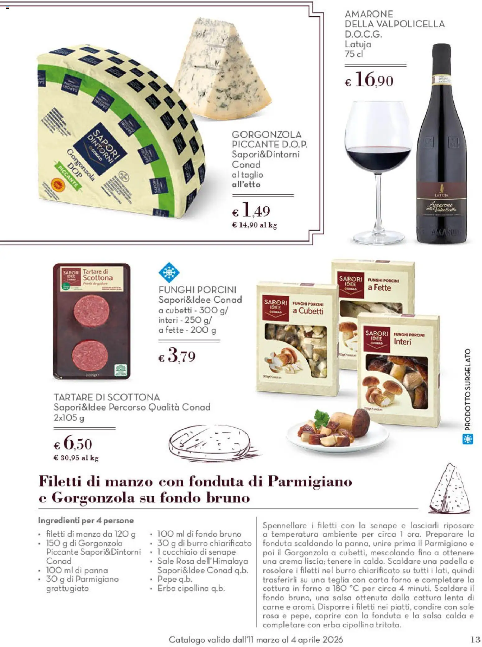 Volantino Conad del 11.03.2026 | Pagina: 13 | Prodotti: Teglia, Manzo, Sale, Carta forno