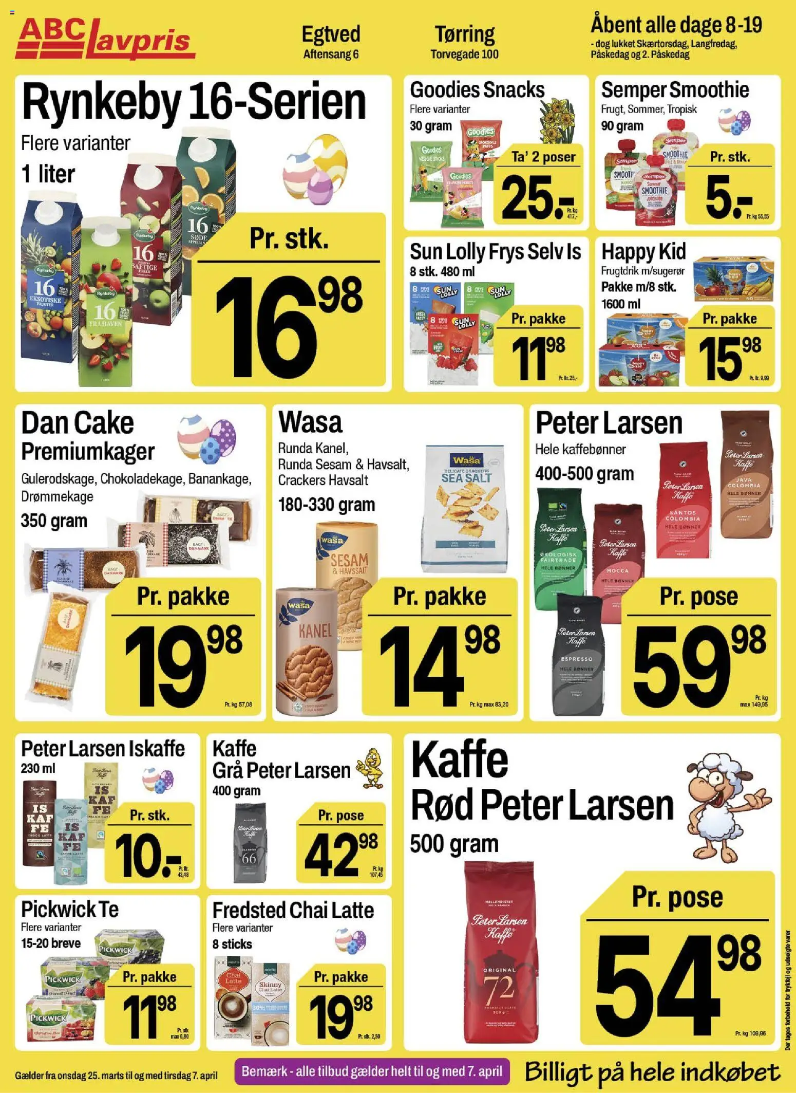 Abc Lavpris tilbudsavis – gyldig fra 25.03.2026 | Side: 11 | Produkter: Kaffe, Kanel, Bønner, Is