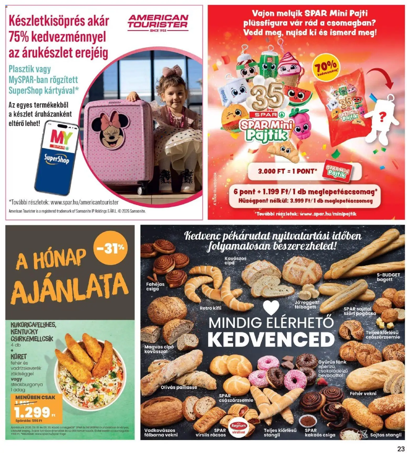 Interspar akciós ujság - amely érvényes a következő dátumtól: 2026.09.10. | Oldal: 23