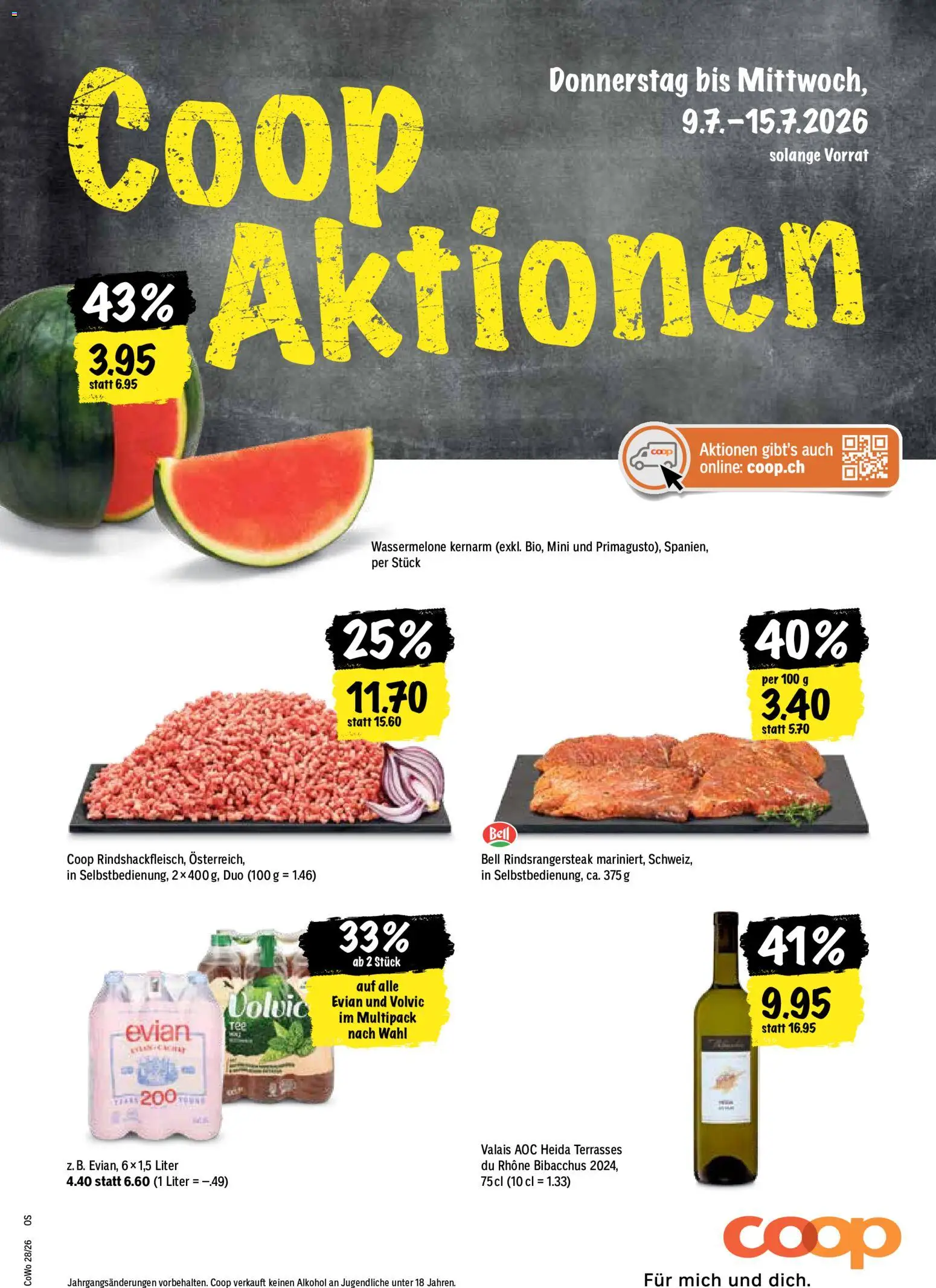 Coop aktionen – gültig ab 09.07.2026 | Seite: 1 | Produkte: Wassermelone