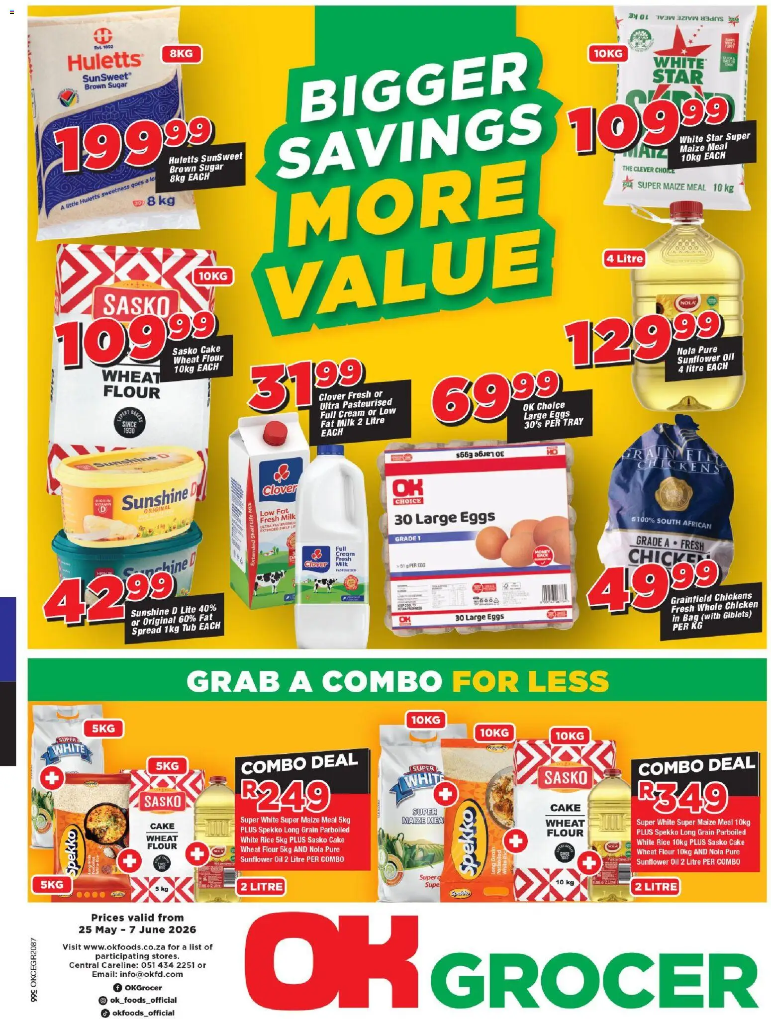 New OK Foods catalogue – valid from 25.05.2026 | Page: 1 | Products: Tray, Cream, Fat spread, Sugar