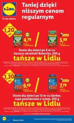 Pogląd oferty "BoboVita barszcz ukraiński, Danie dla dzieci po 8 m-cu, barszcz ukraiński Bobovita, 200 g" - ważna od 15.06.2026 | Strona: 26