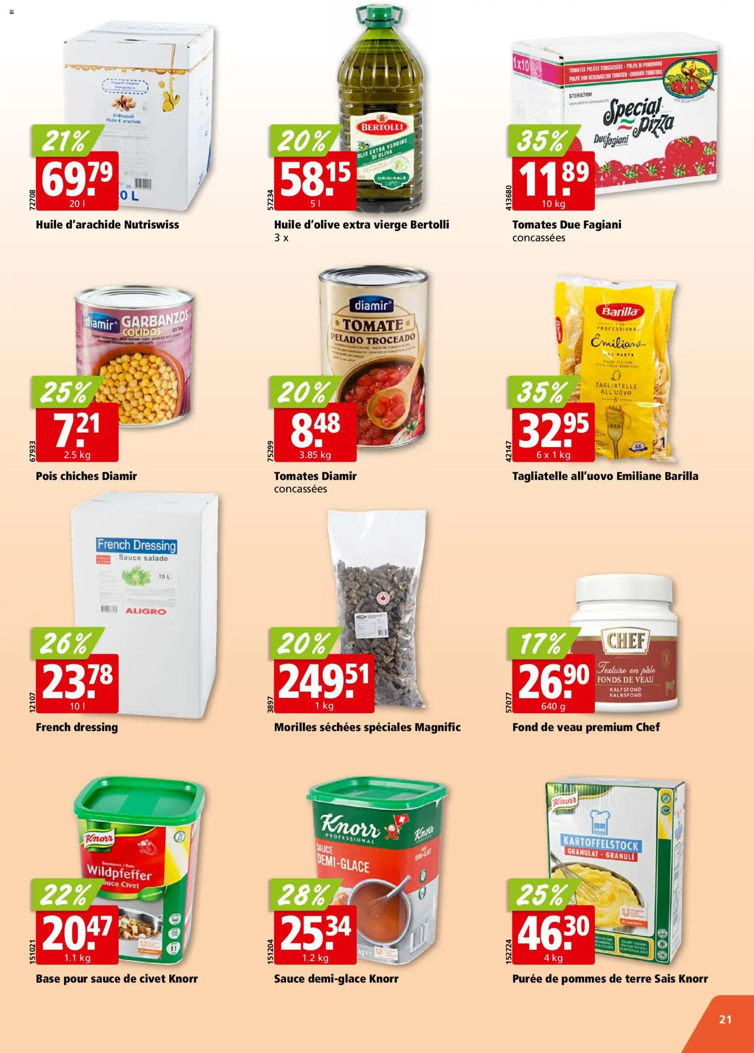 Aligro aktionen Chavannes, Matran, Genève, Sion – gültig ab 28.09.2026 | Seite: 21 | Produkte: Barilla, Dressing, Pasta