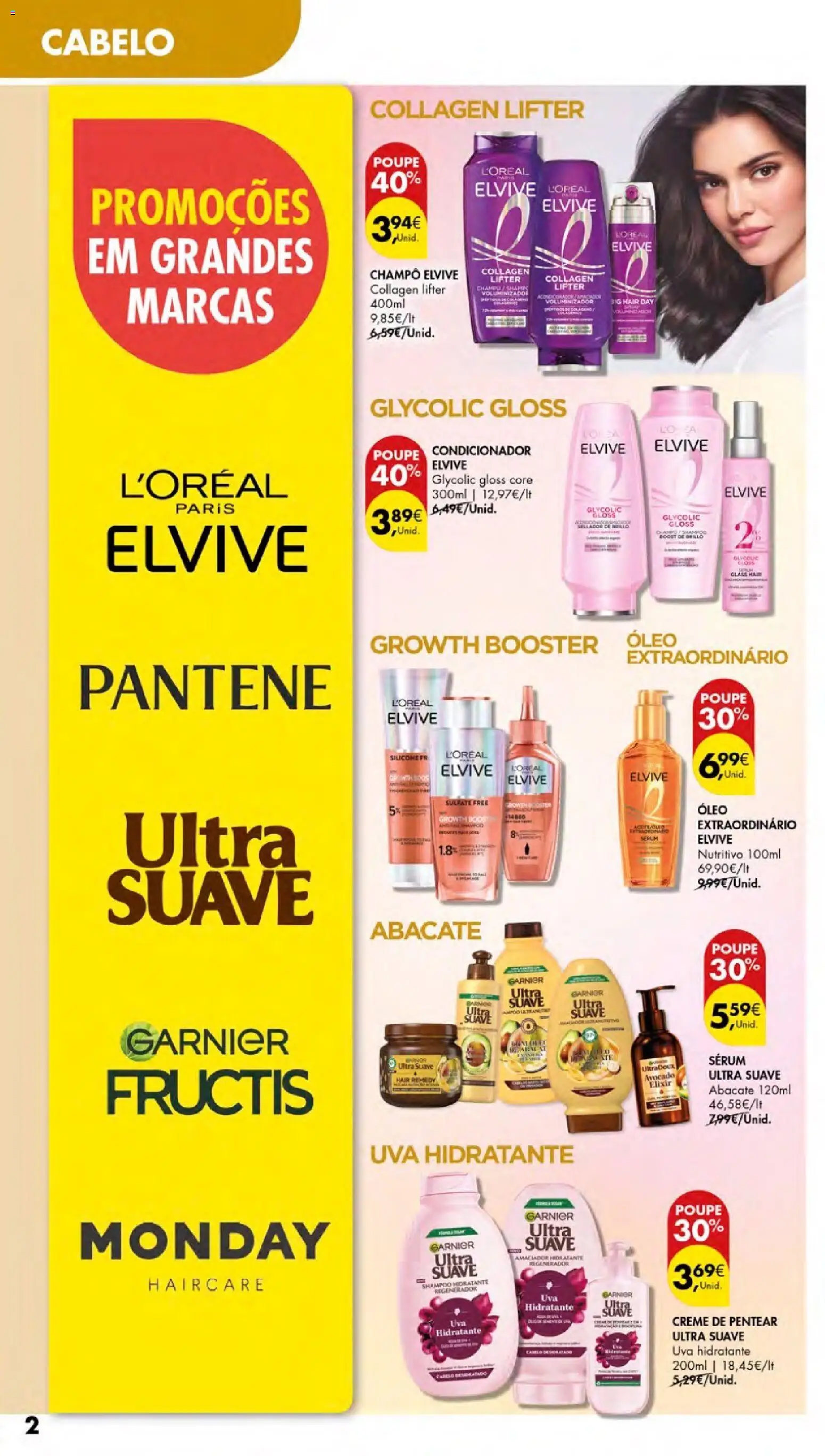 Pingo Doce Cuidados Pessoais e para o Lar │ válido de 24/09/2026 | Página: 2 | Produtos: Gloss, Shampoo, Sérum, Creme