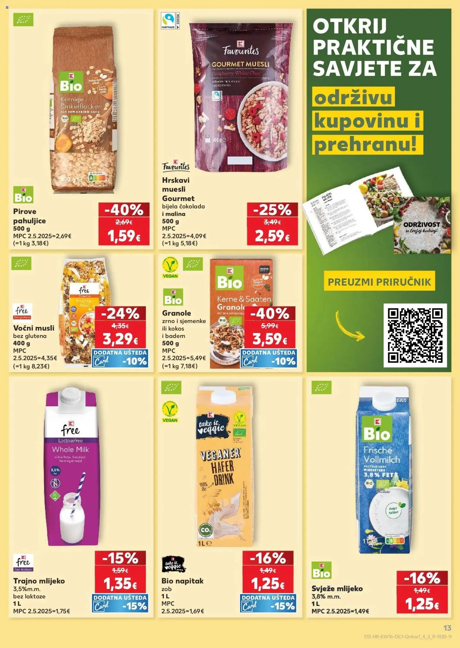 Kaufland katalog | vrijedi od 15.04.2026 | Stranica: 13 | Proizvodi: Mlijeko, Čokolada, Trajno mlijeko, Badem